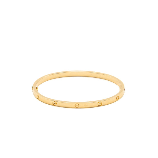Cartier Size 17 Love Bracelet, Small Model Yellow Gold