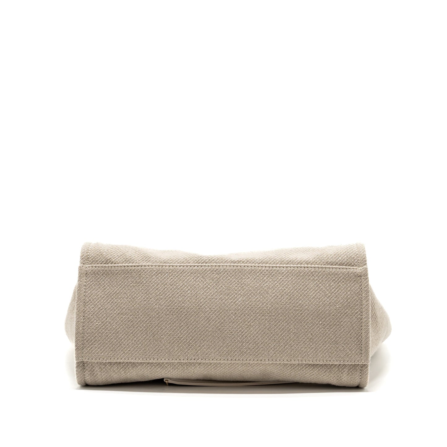 Chanel Deauville Bag Canvas/ Leather Beige/White GHW (microchip)