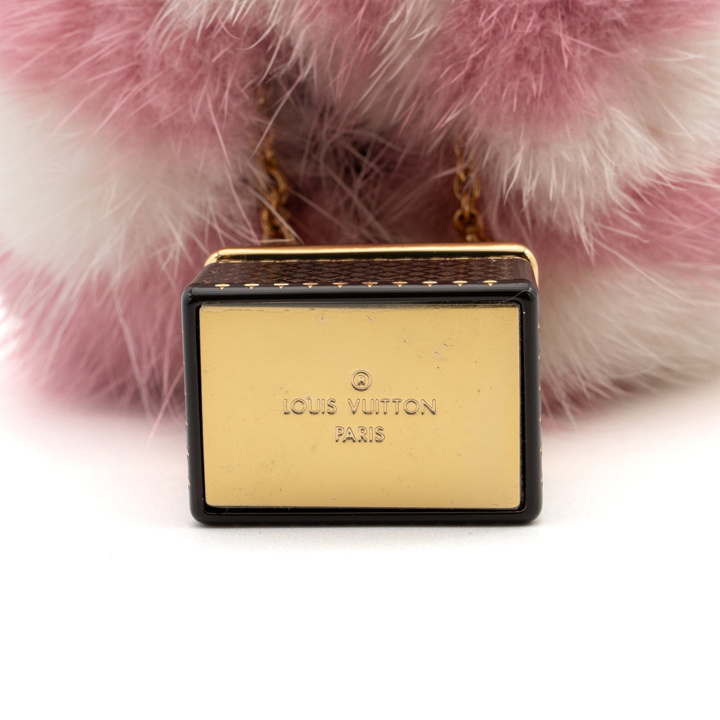 Louis Vuitton Vivienne hot air ballon bag charm / key ring fur multicolour