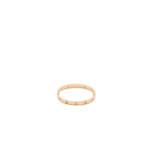 Cartier Size 16 Love Bracelet Rose Gold 4 Diamonds