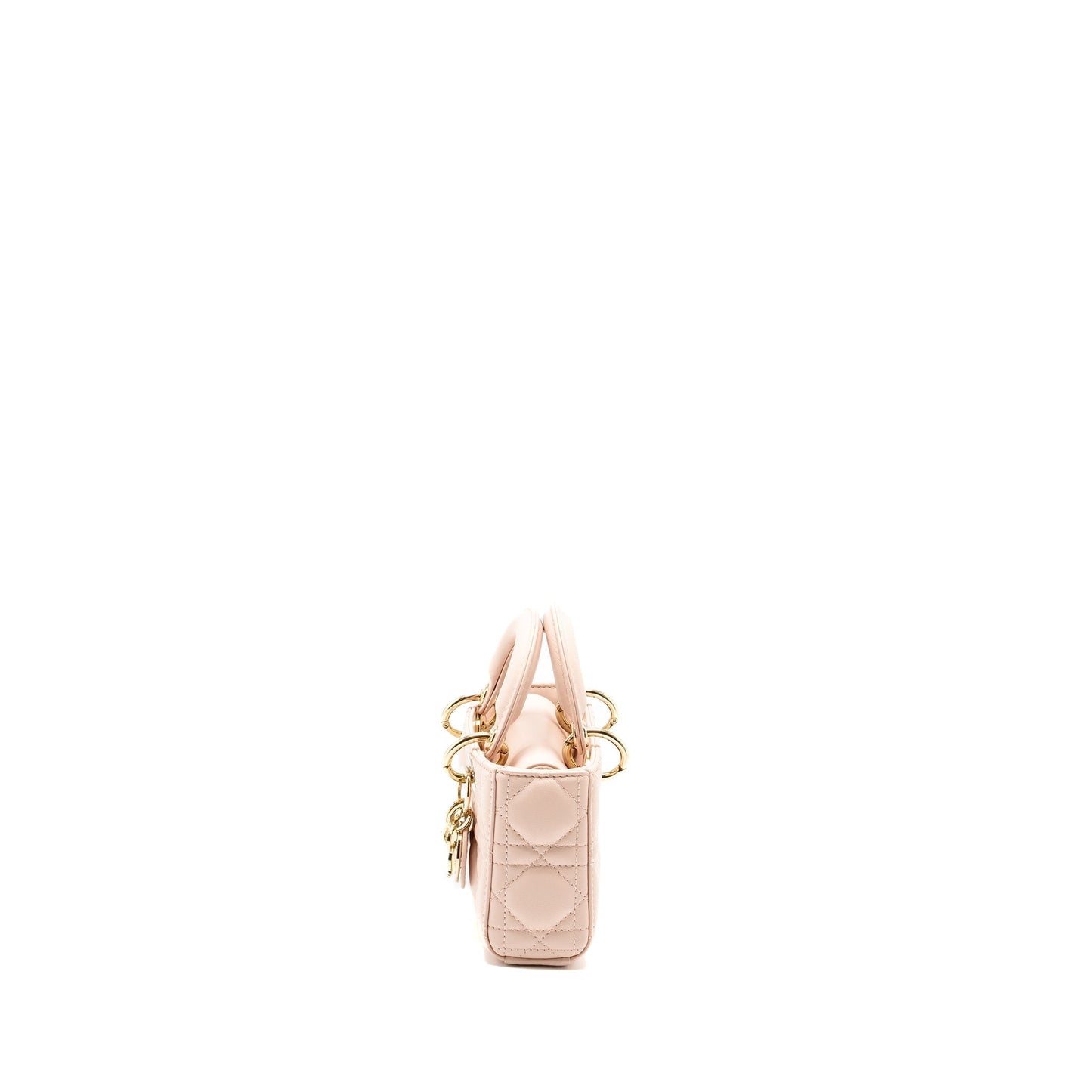 Luxury Dior Lady D-Joy Micro Bag Lambskin Powder Pink LGHW