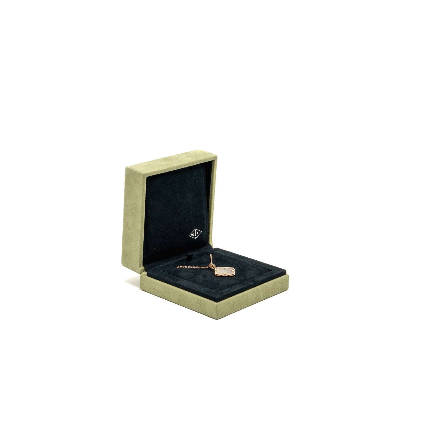 Van Cleef & Arpels Magic Alhambra Necklace Grey Mother Of Pearl Rose Gold