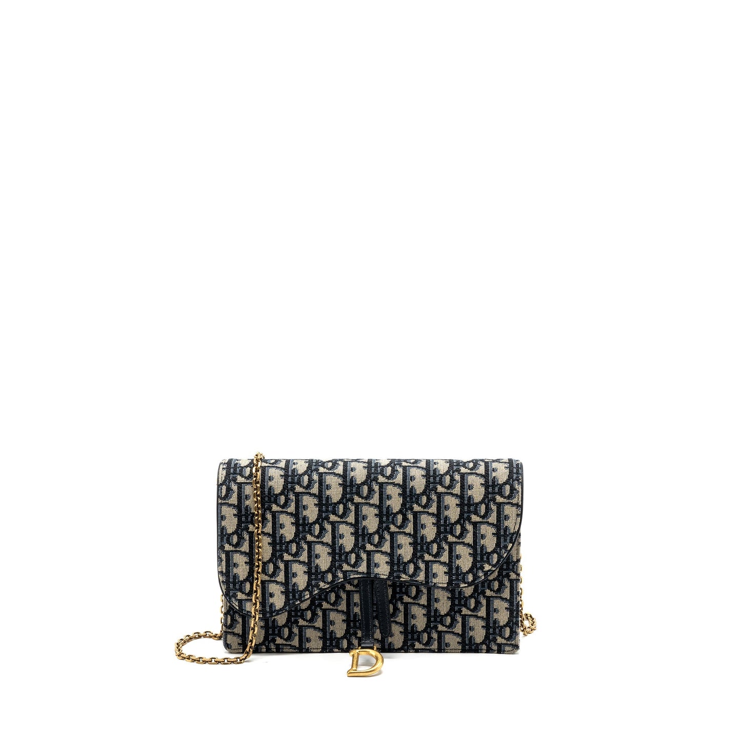 Luxury Dior Saddle Pouch Blue Luxury Dior Oblique JACQUARD Canvas GHW