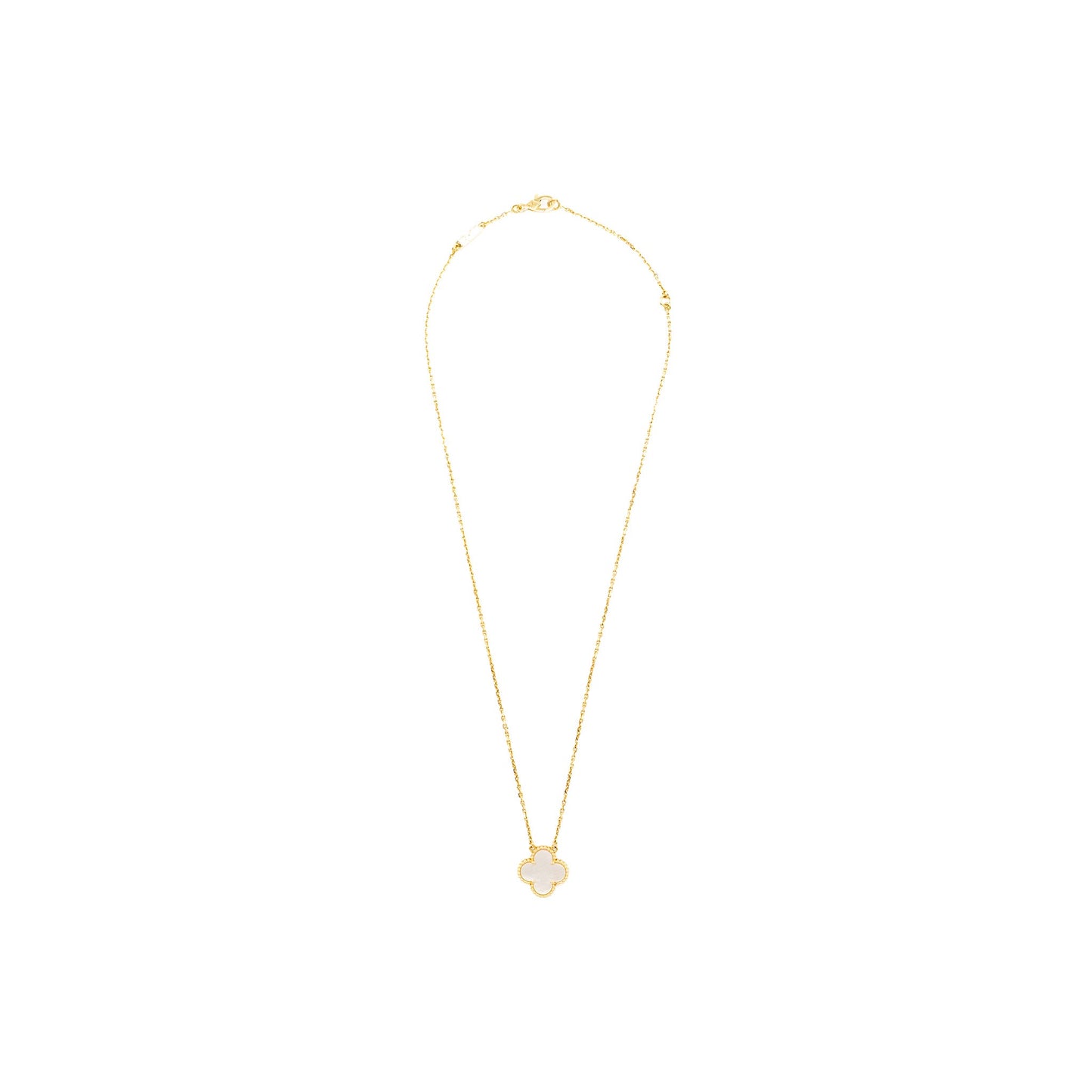 Van Cleef and Arpels Vintage Alhambra Pendant 18K yellow Gold Mother of pearl