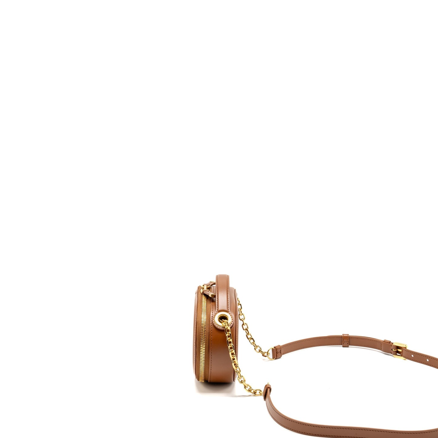 Luxury Dior CD Signature Pouch with Chain Calfskin Golden Saddle GHW