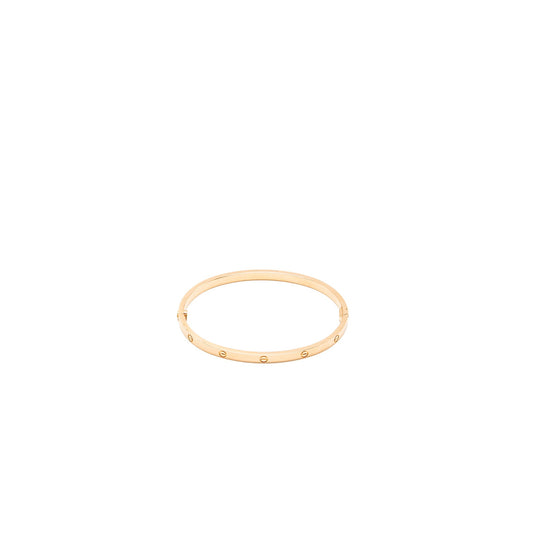 Cartier size 17 lovebracelet small model rose gold