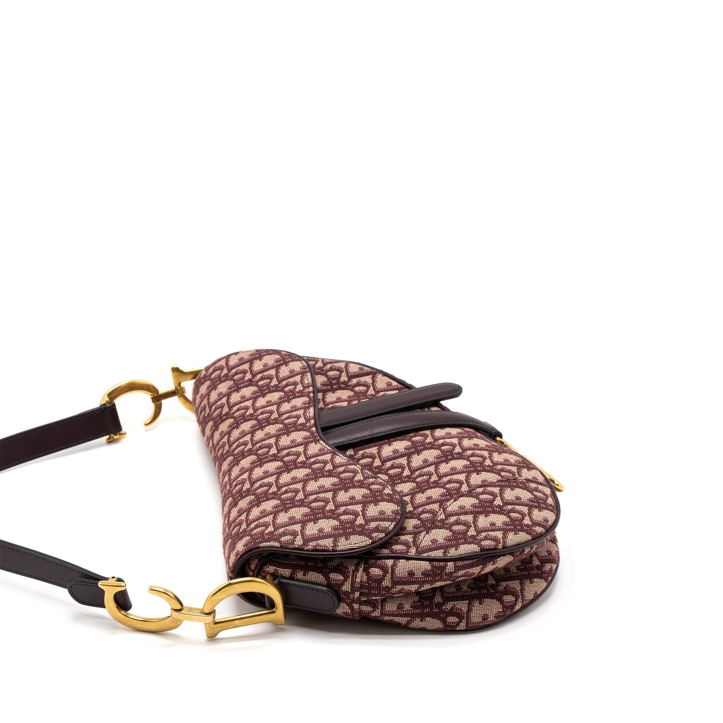 Luxury Dior Saddle Bag Red Oblique Embroidery GHW