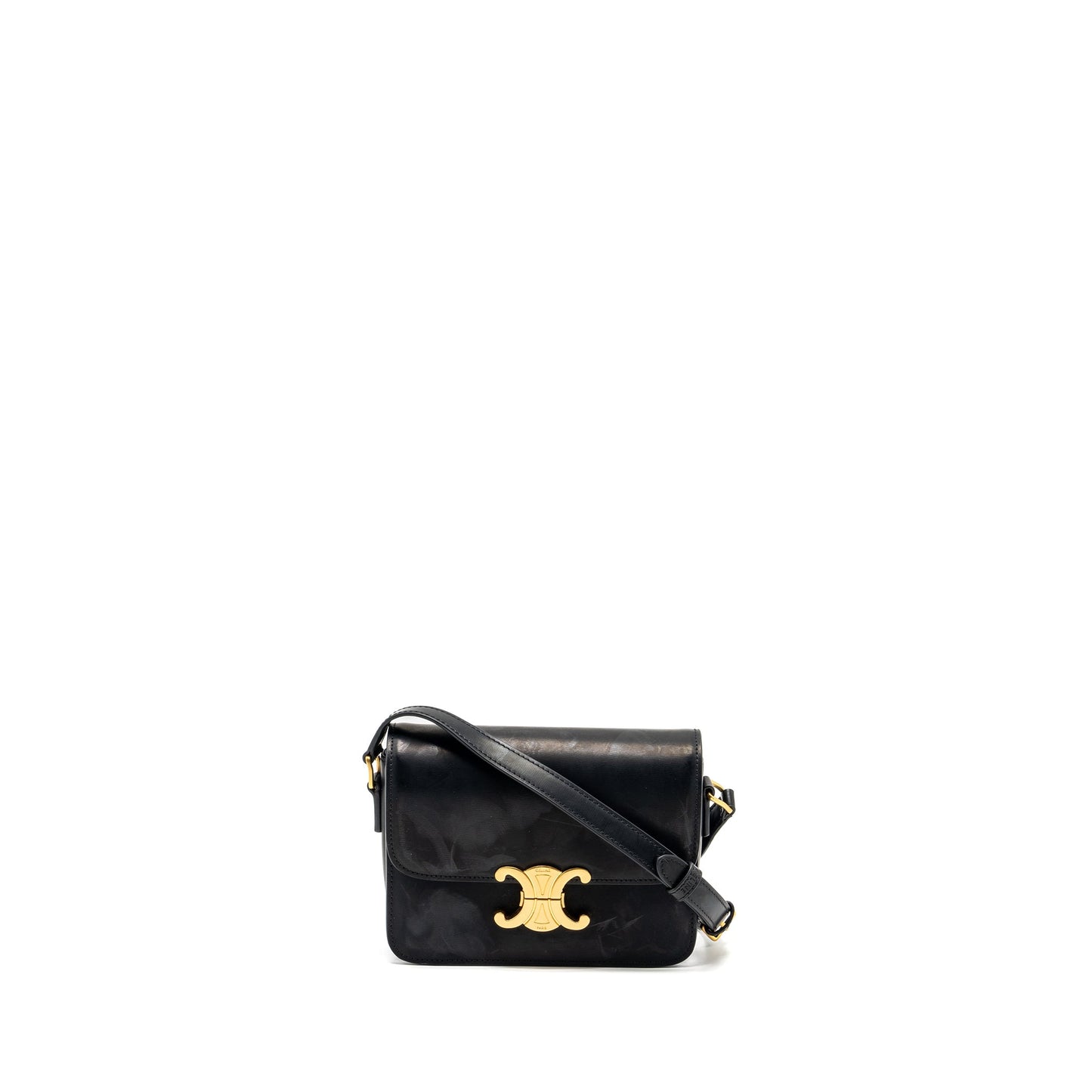 Celine Teen Triomphe Bag Calfskin Black GHW