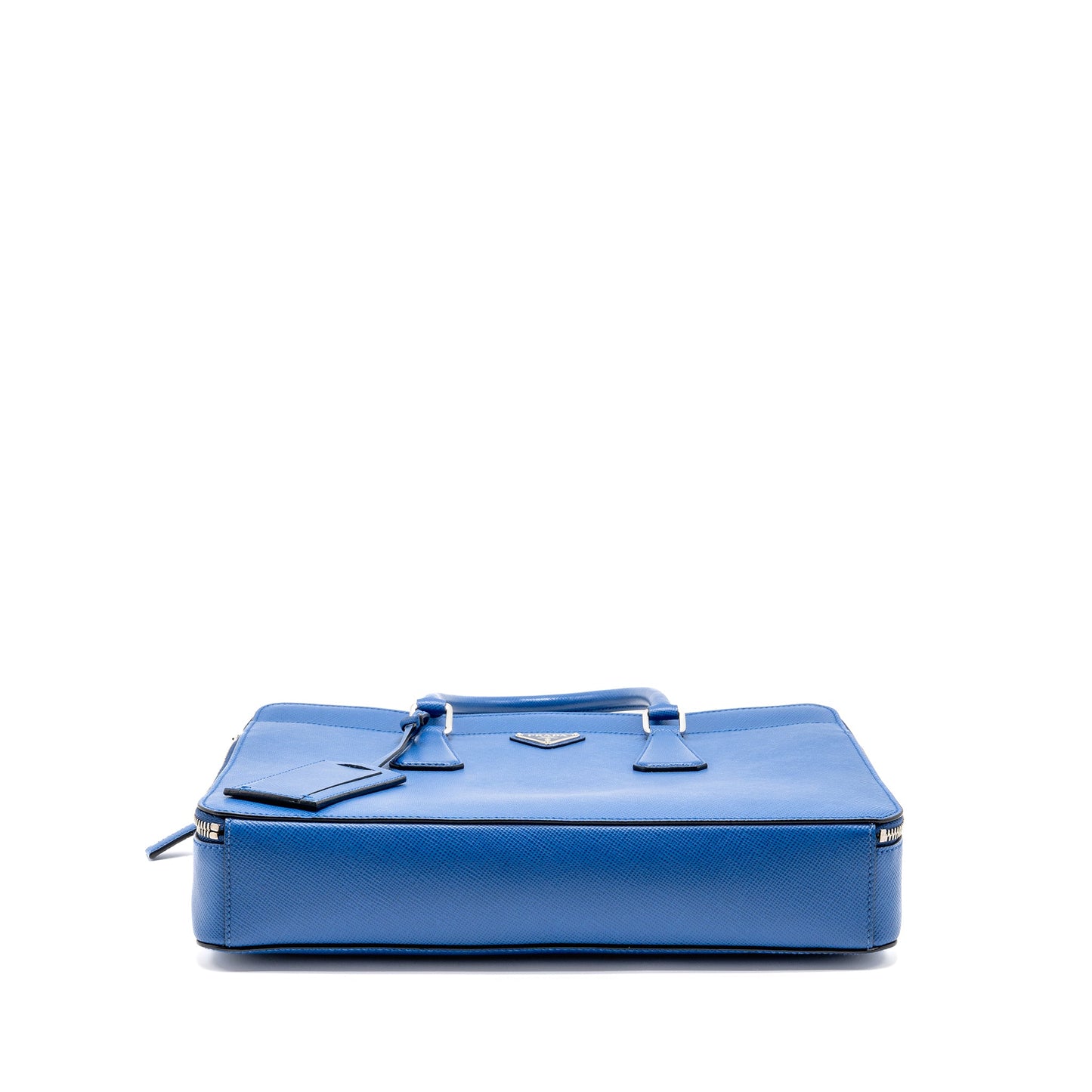 Prada Saffiano Briefcase Azzurro SHW
