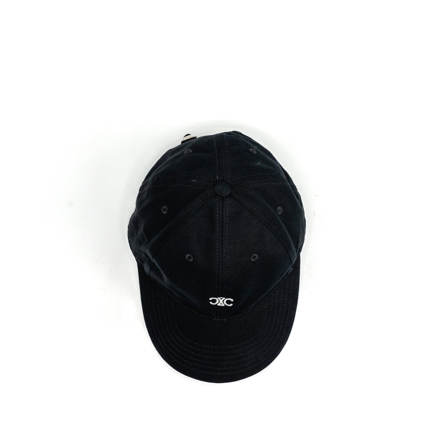 Celine Size S Triomphe and Letter Logo Baseball Cap Black (Sell in Set)