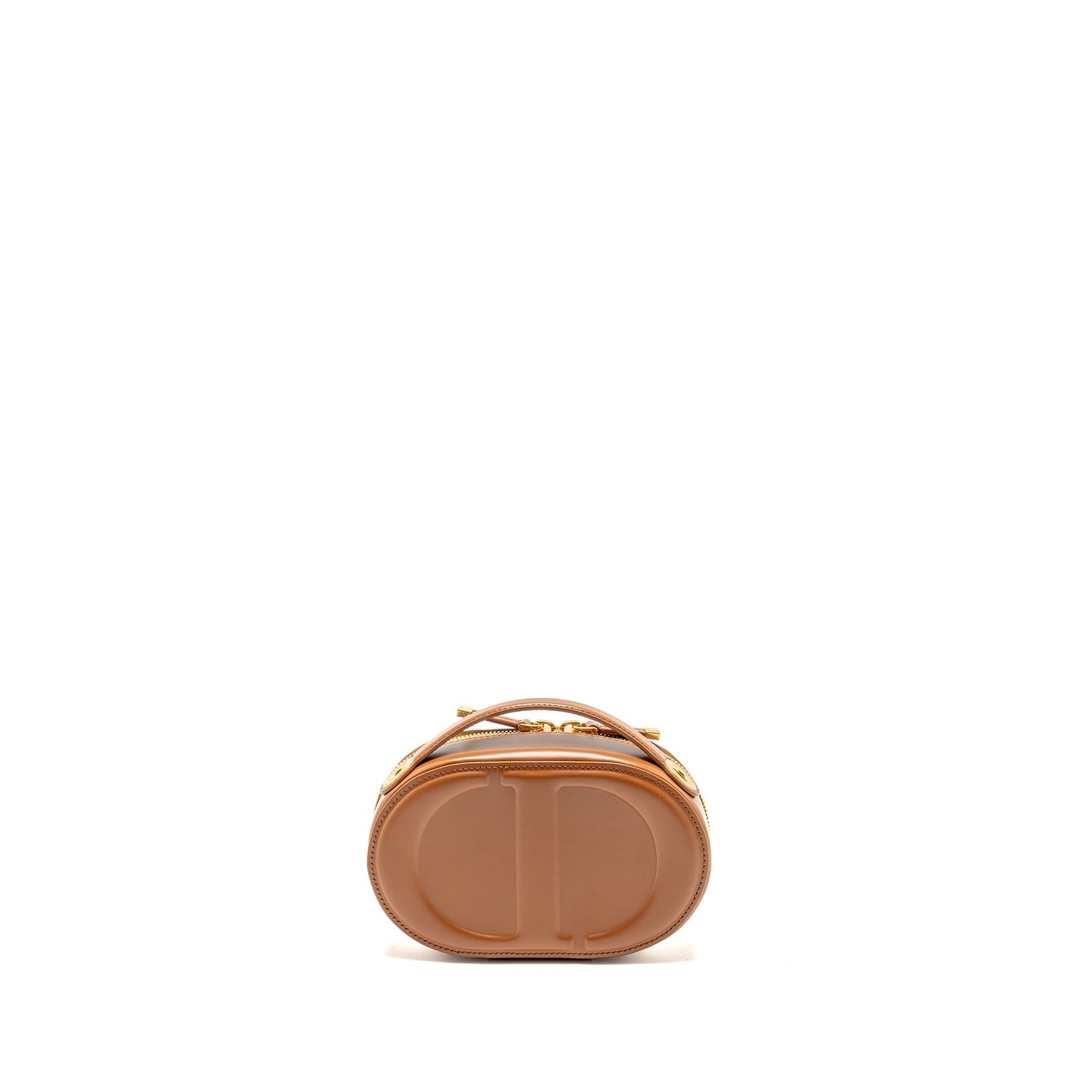 Luxury Dior CD Signature Pouch with Chain Calfskin Golden Saddle GHW