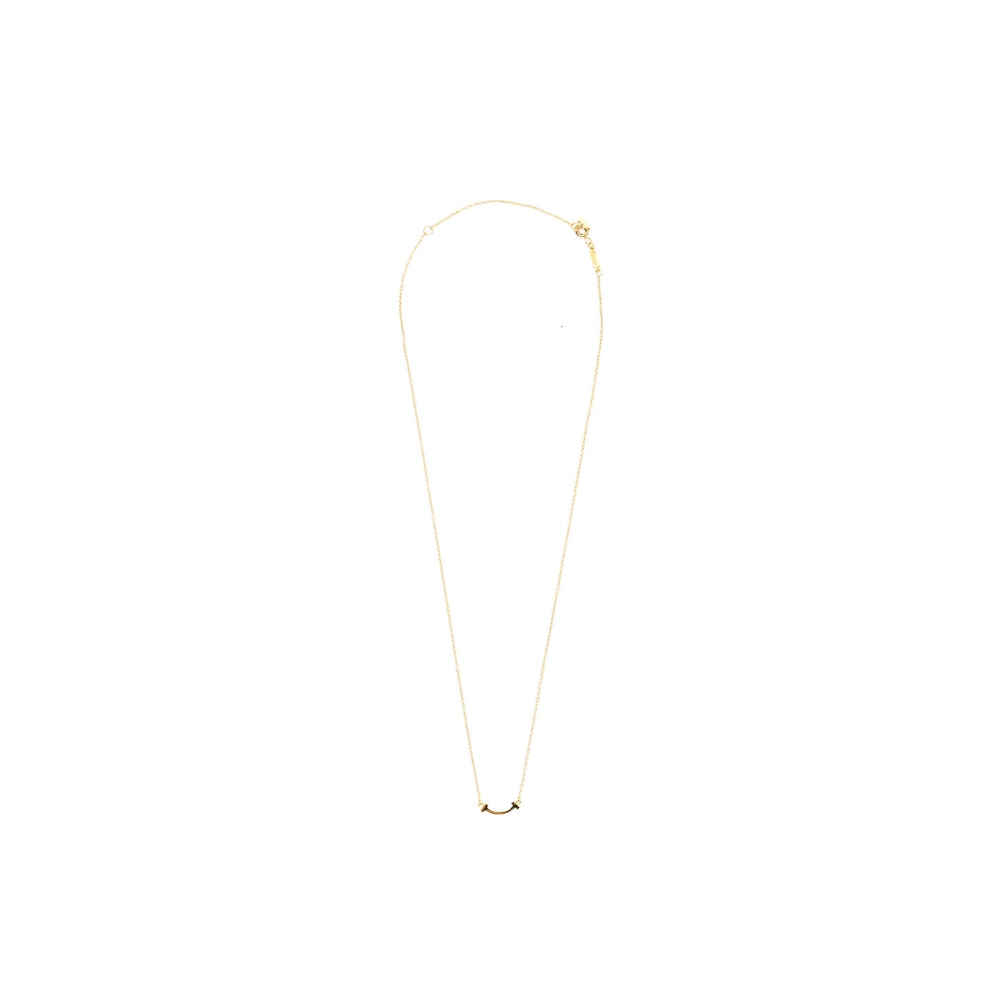Tiffany T Smile mini pendant 18K yellow gold