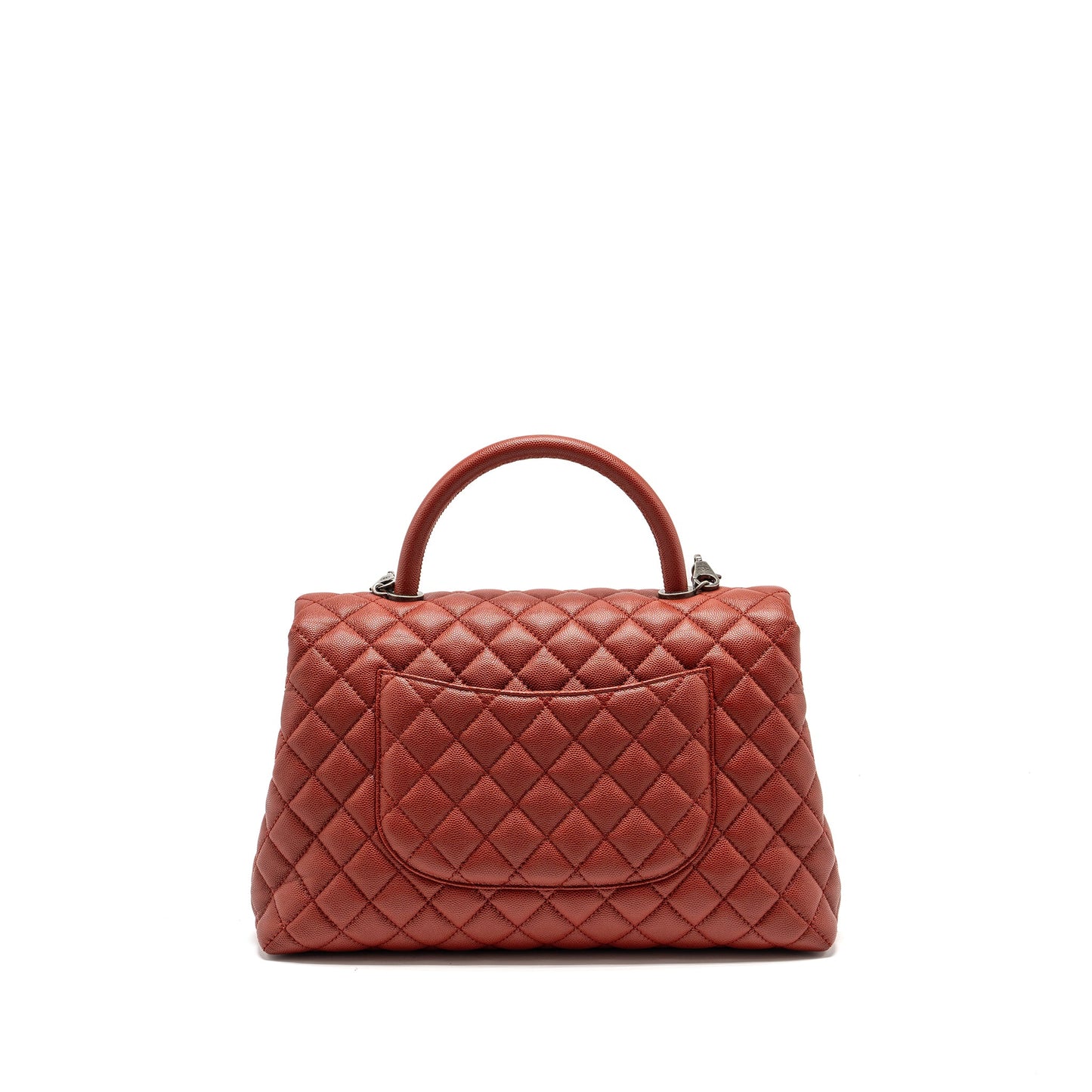 Chanel Large Coco Handle Caviar Dark Red Ruthenium Hardware