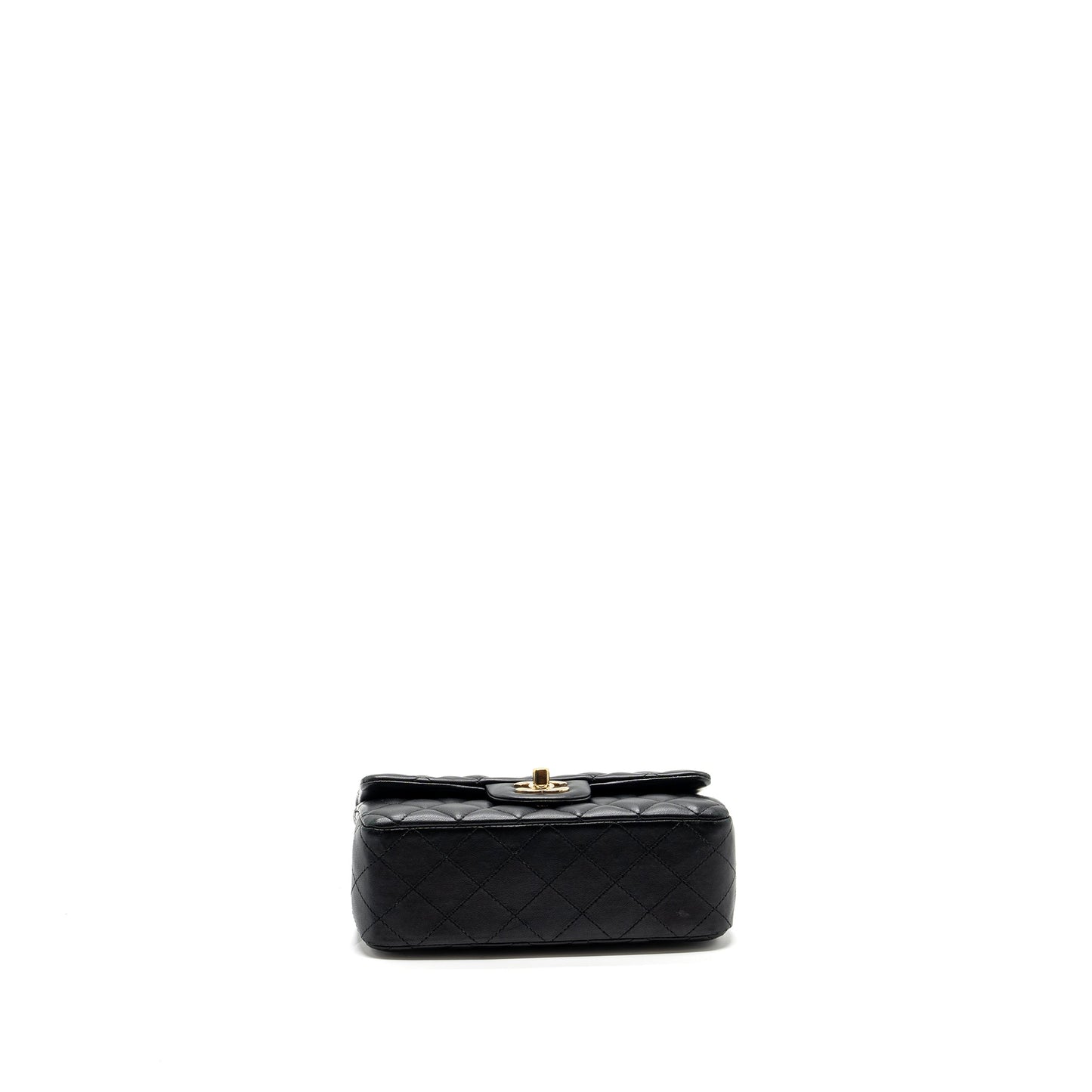 Chanel classic mini rectangular flap bag lambskin black GHW