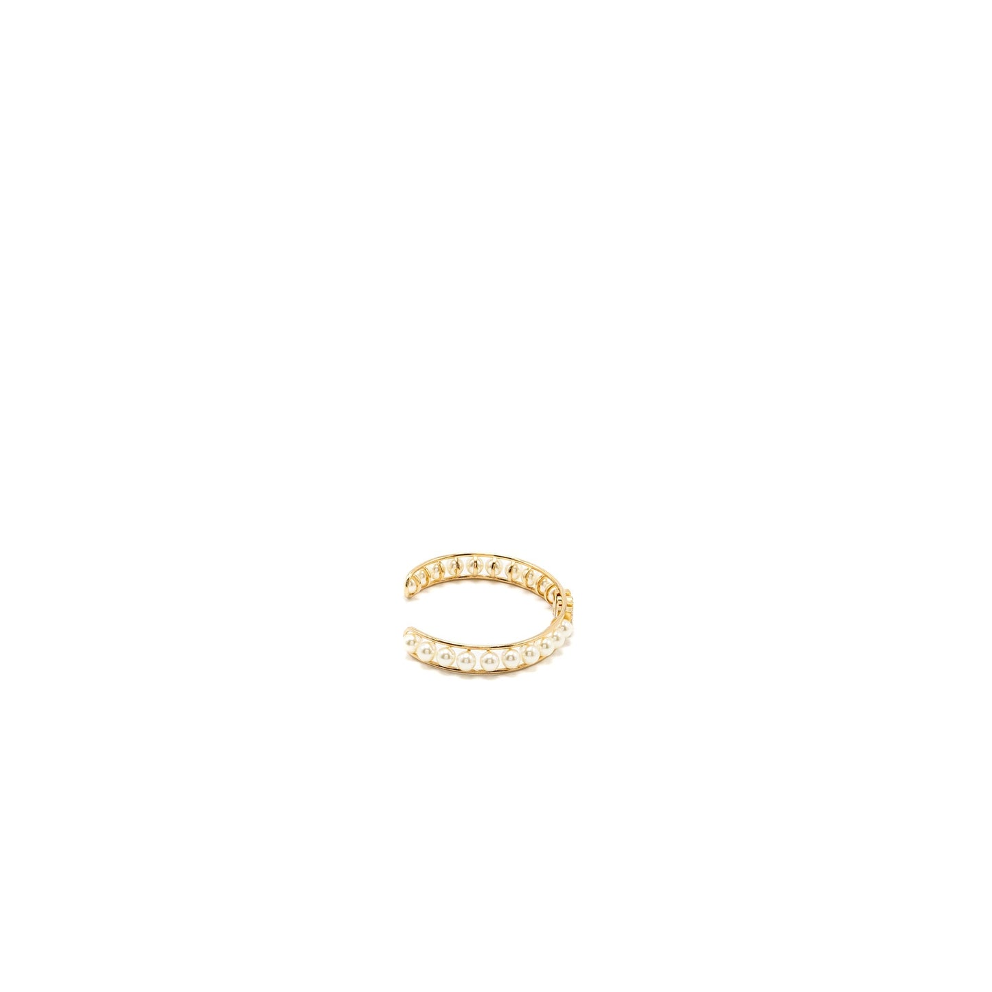 Luxury Dior Pearl Bangle Bracelet Crystal/Pearl/Gold Tone