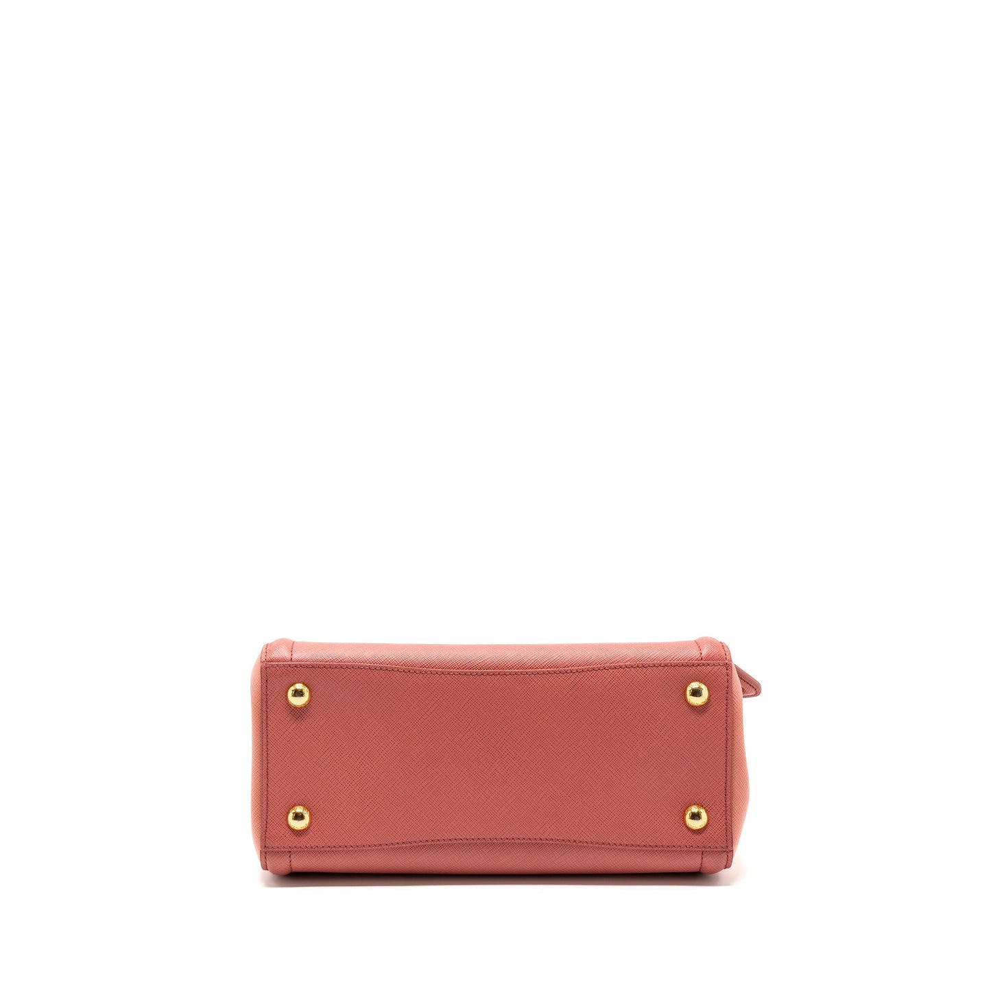 Prada top handle small tote bag saffiano calfskin pink GHW