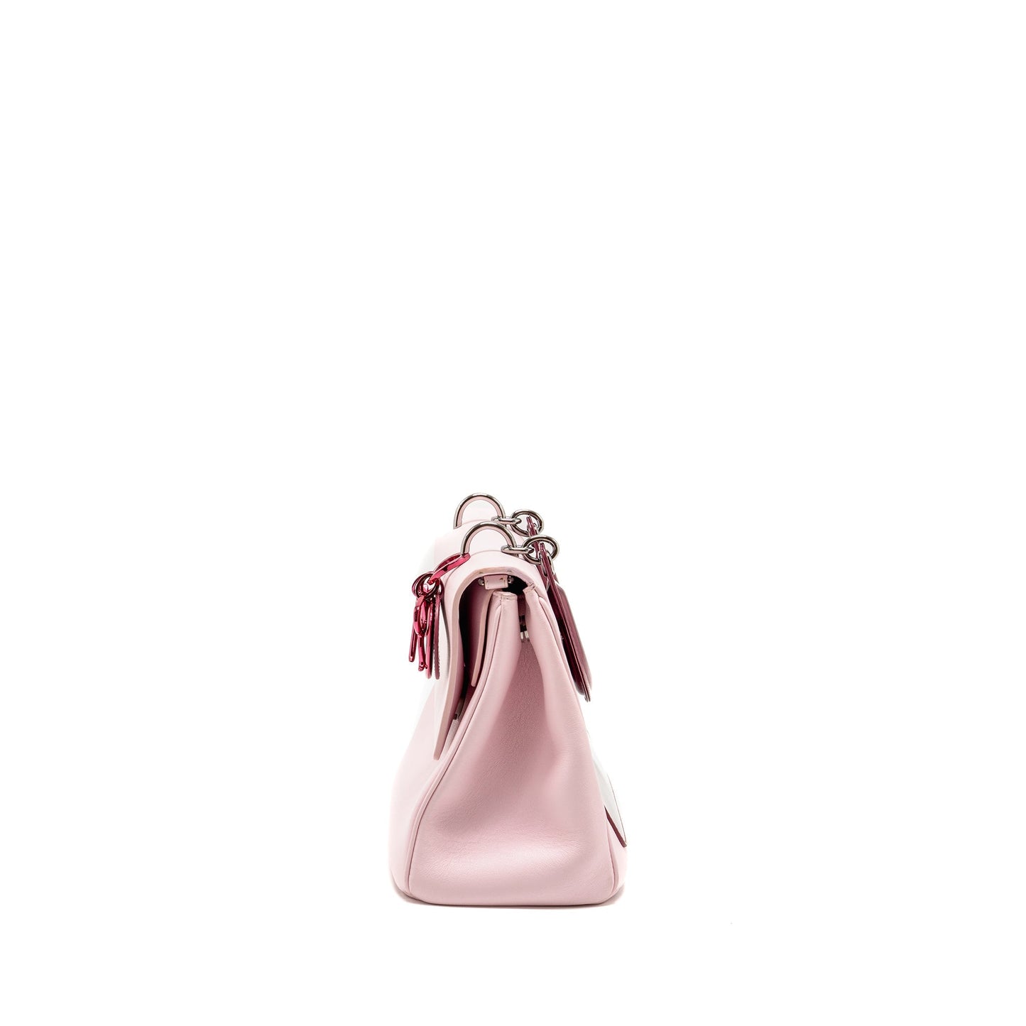 Luxury Dior Medium Be Luxury Dior Flap Bag Calfskin/Metallic Patent Pink SHW