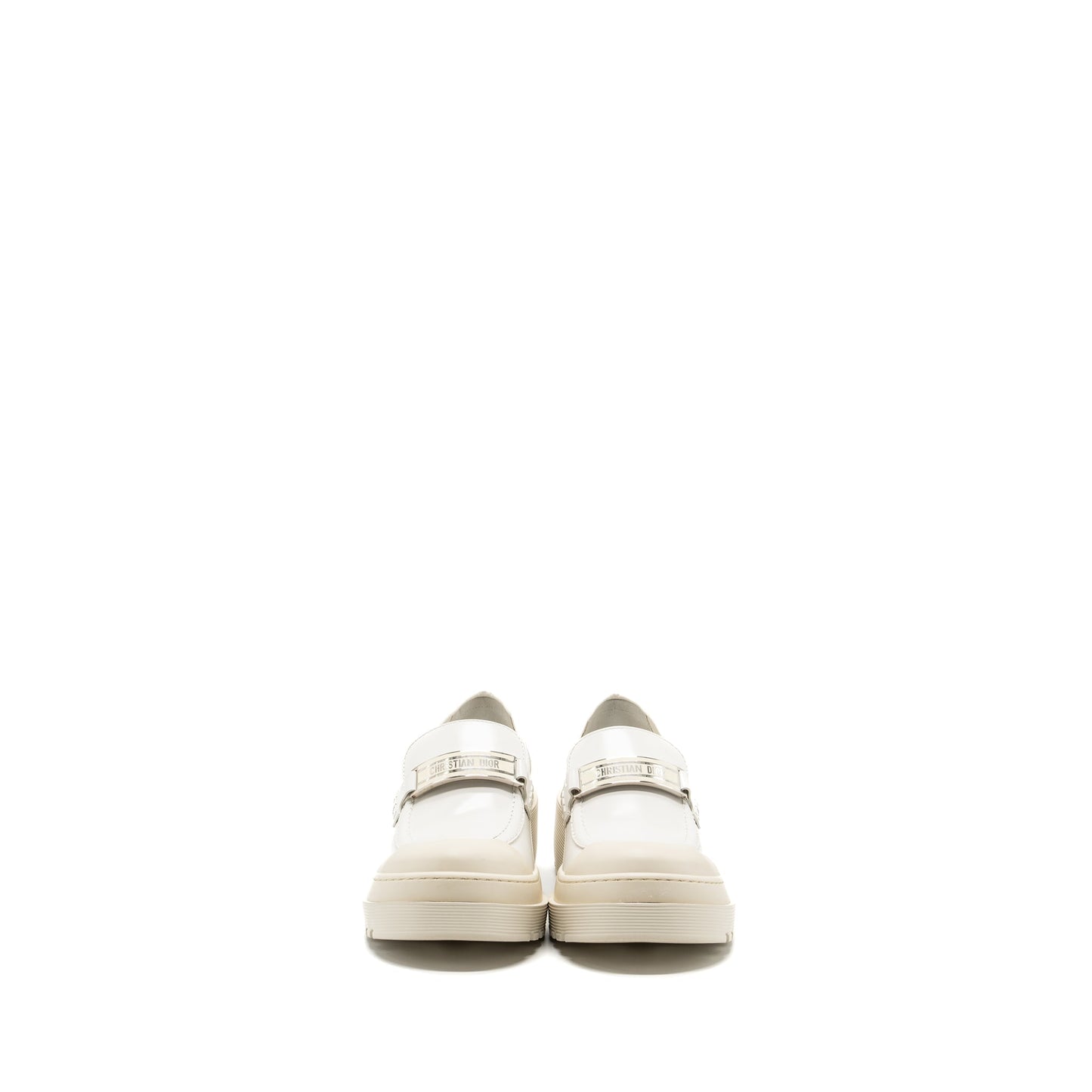 Luxury Dior size 38.5 code loafer calfskin white SHW
