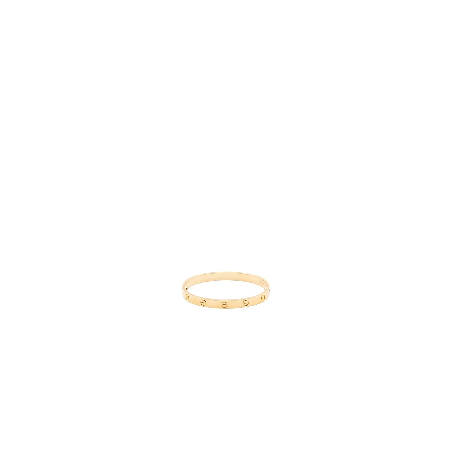 Cartier size 17 love bracelet yellow gold