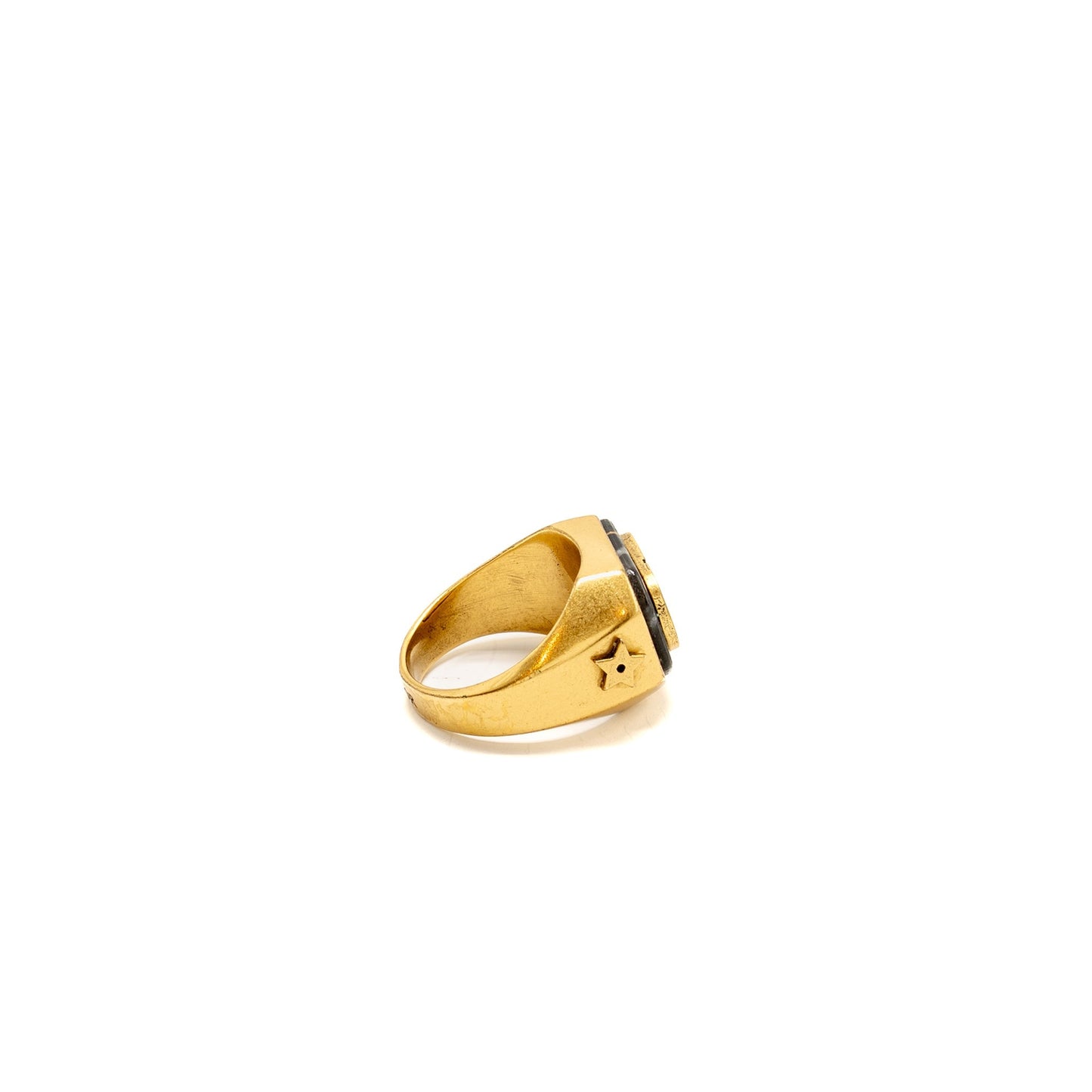 Luxury Dior Size M CD and Star Ring Gold Tone