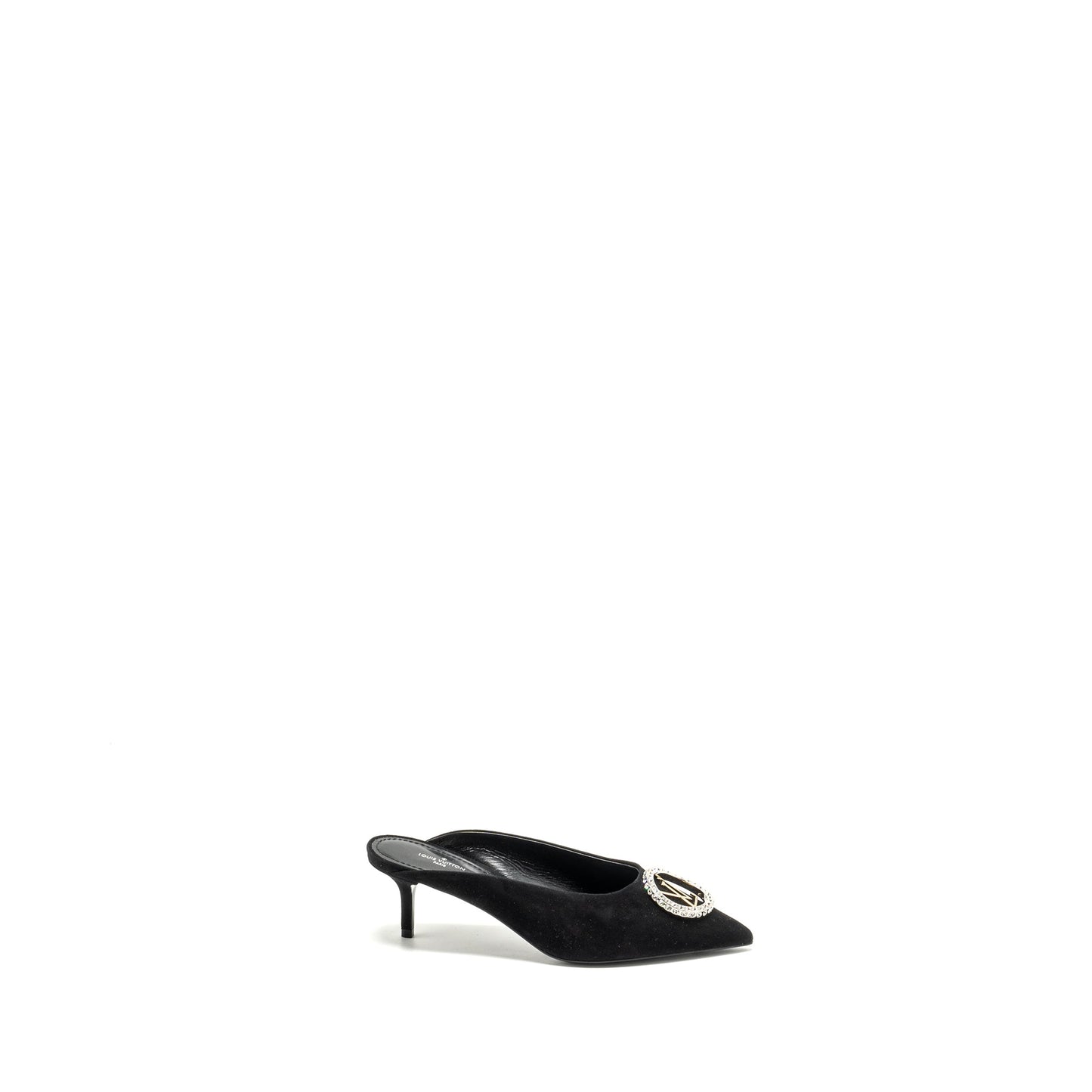 Louis Vuitton Size 37 Madeleine Mules Suede Black