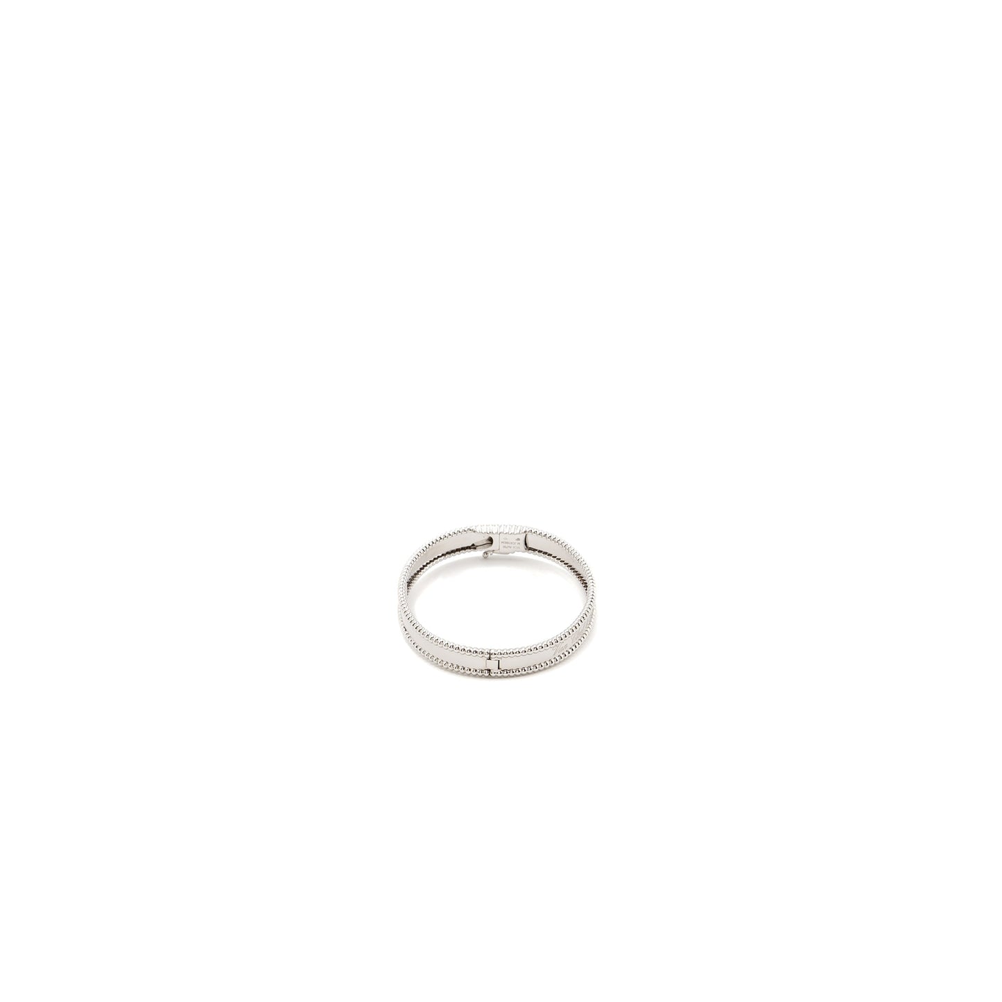 Van Cleef and Arpels size M perlee Signature Bracelet 18K white gold