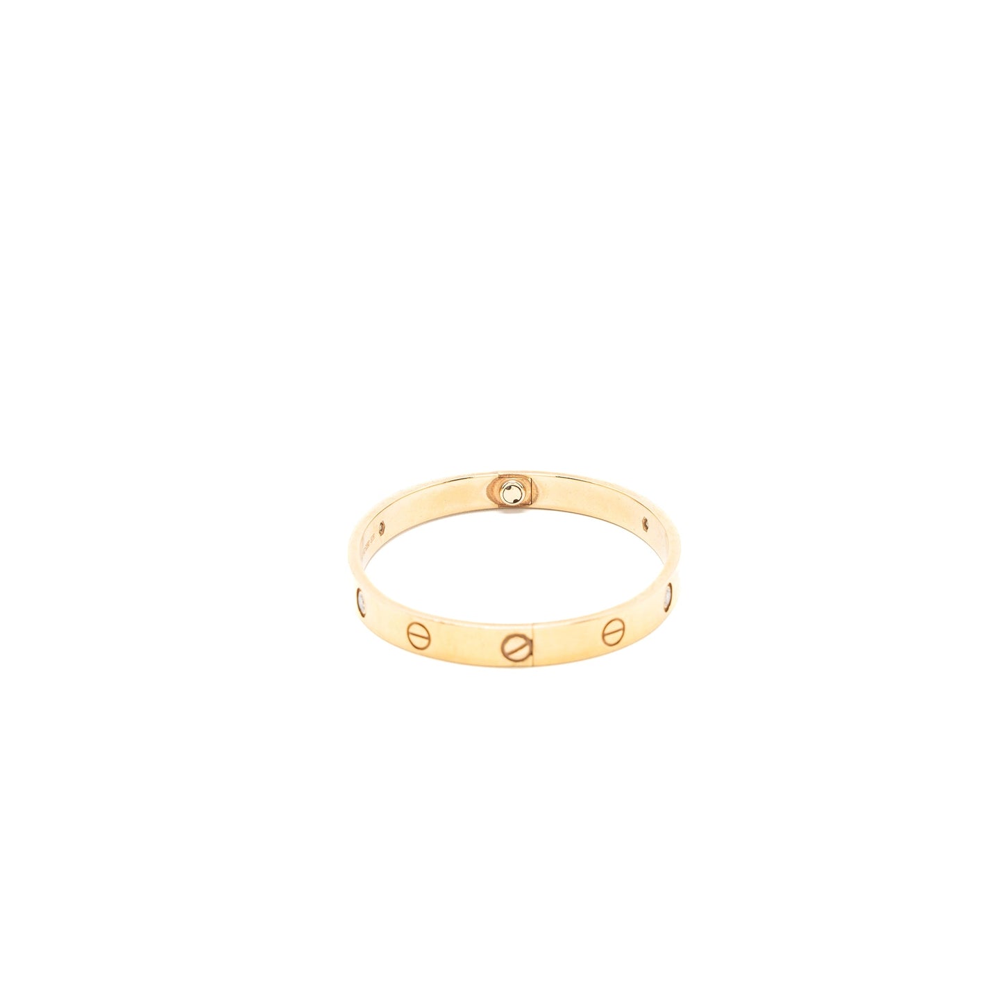 Cartier Size 17 Love Bracelet Four Diamonds