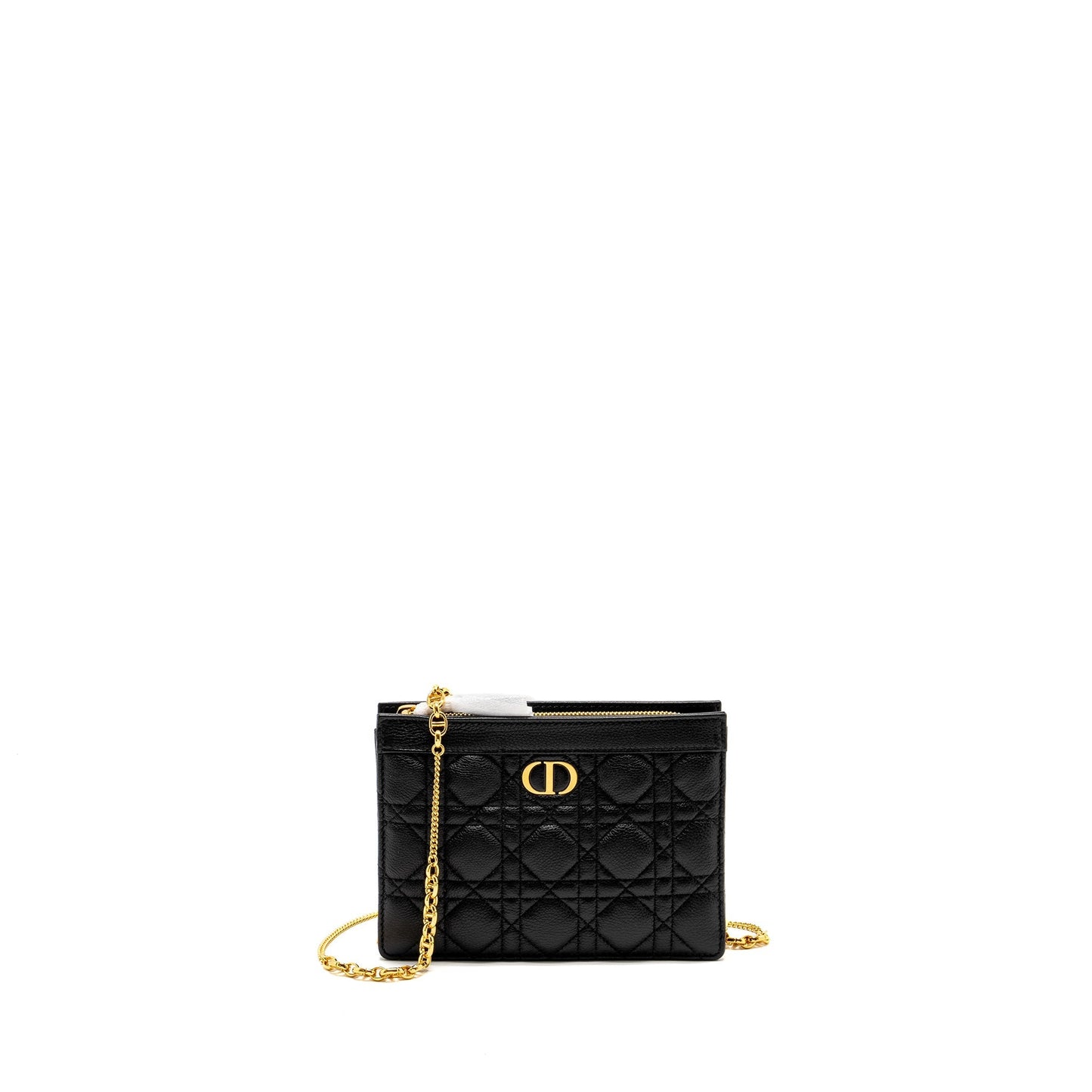 Luxury Dior Caro Every Luxury Dior Pouch Supple Calfskin Black GHW