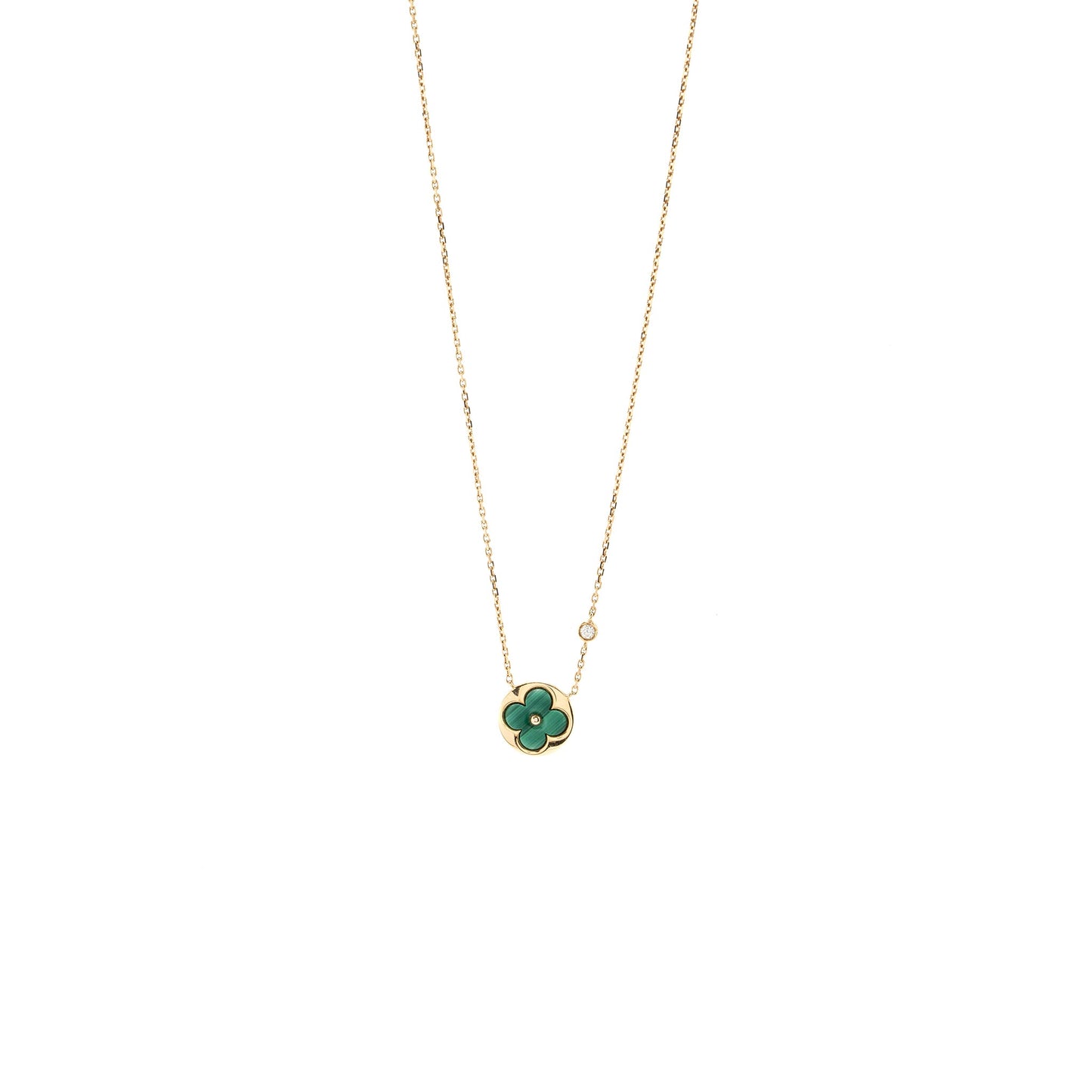 Louis Vuitton colour Blossom BB Sun Pendant, Pink gold, Malachite, diamond