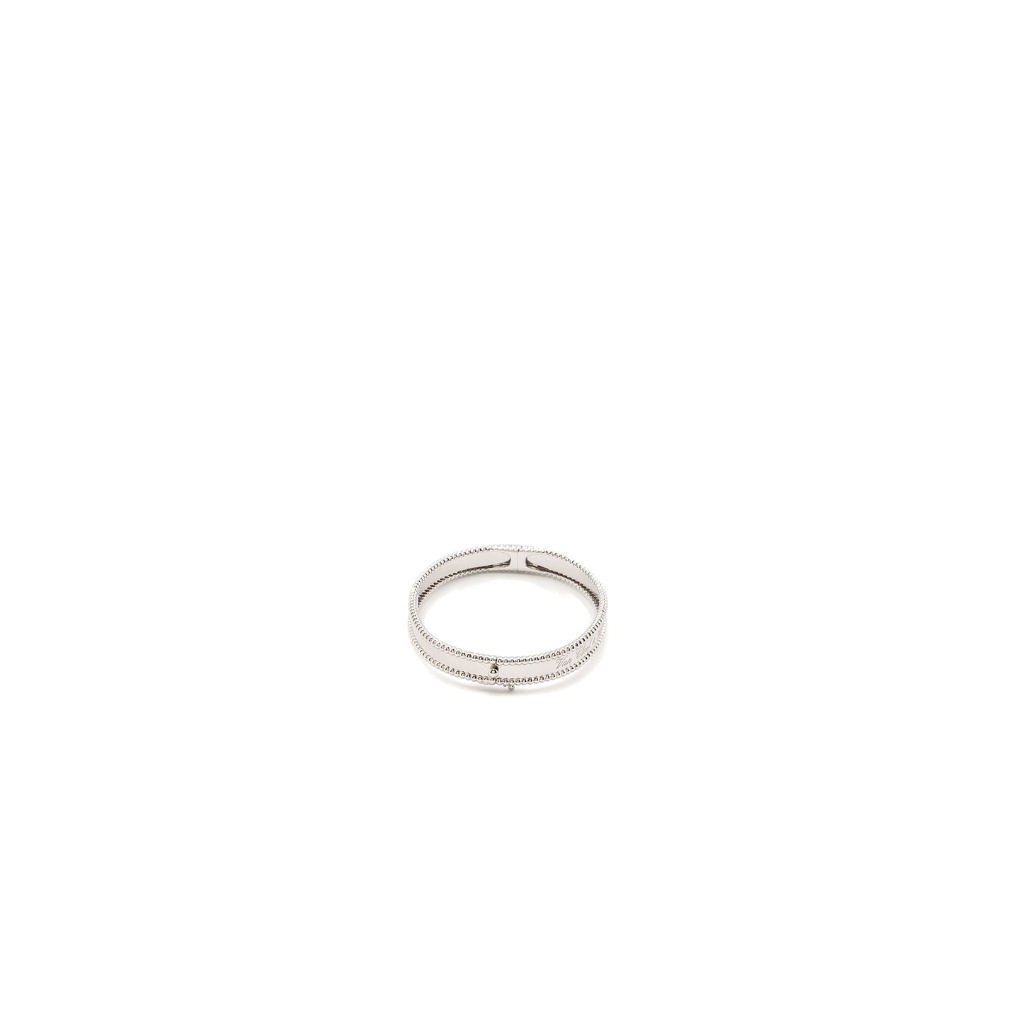 Van Cleef and Arpels size M perlee Signature Bracelet 18K white gold