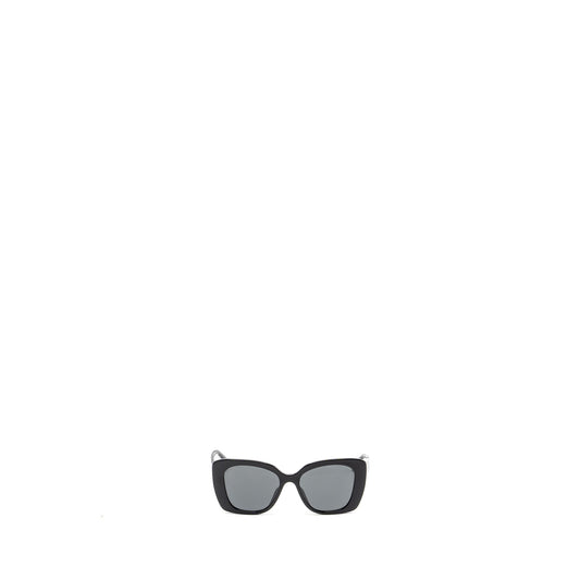 Chanel letter and cc logo sunglasses black / white