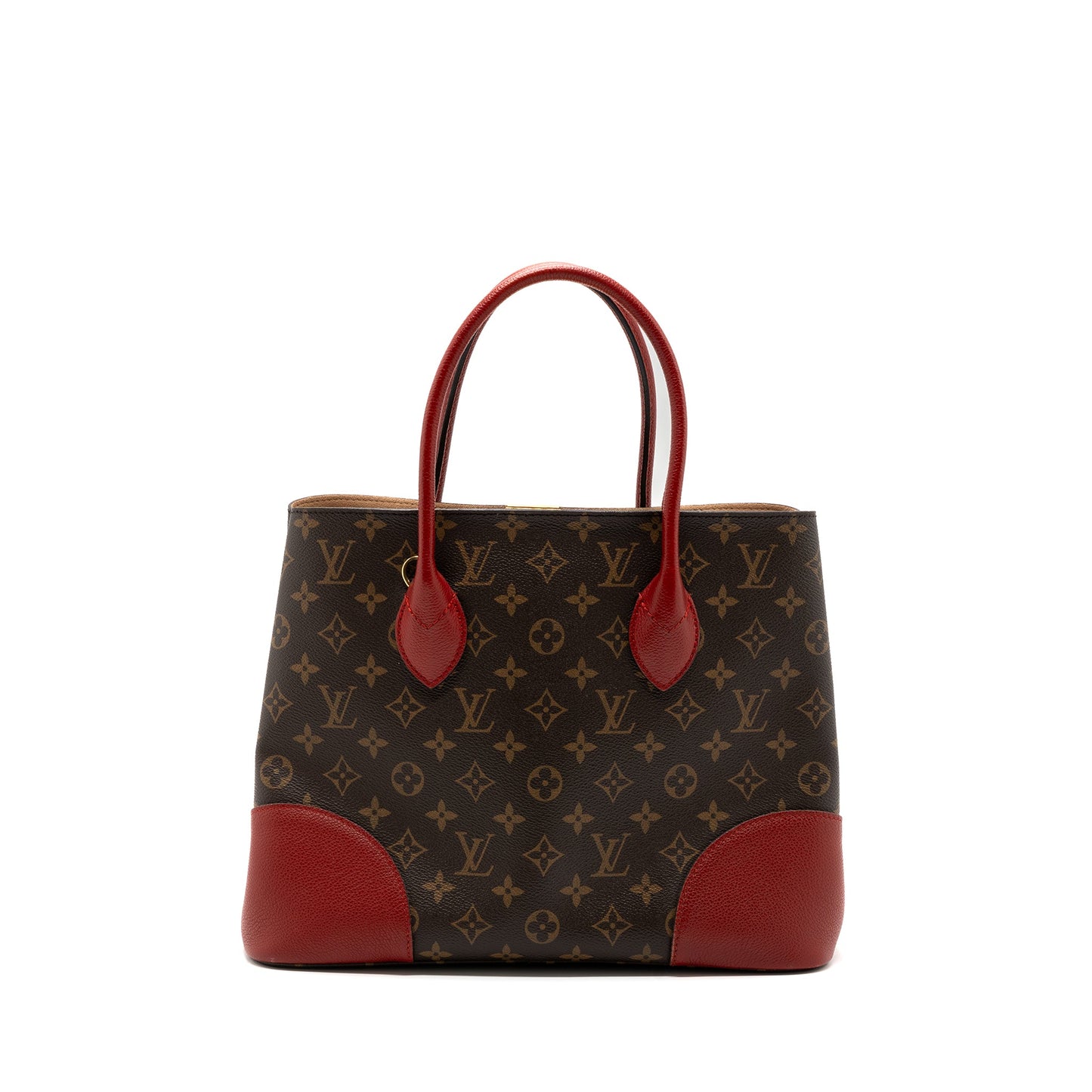Louis Vuitton top handle tote bag monogram canvas / red GHW