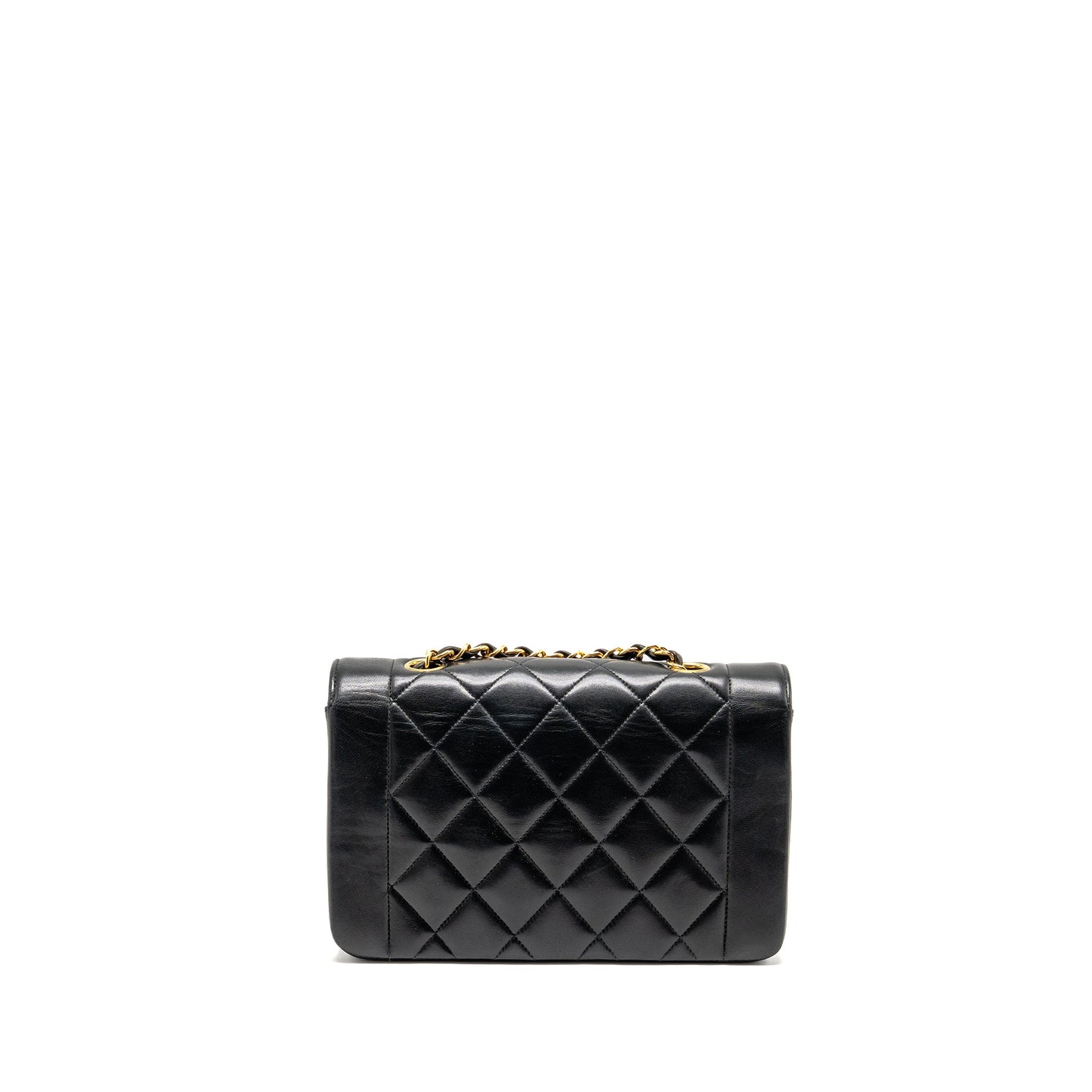Chanel Vintage Small Diana Bag Lambskin Black GHW