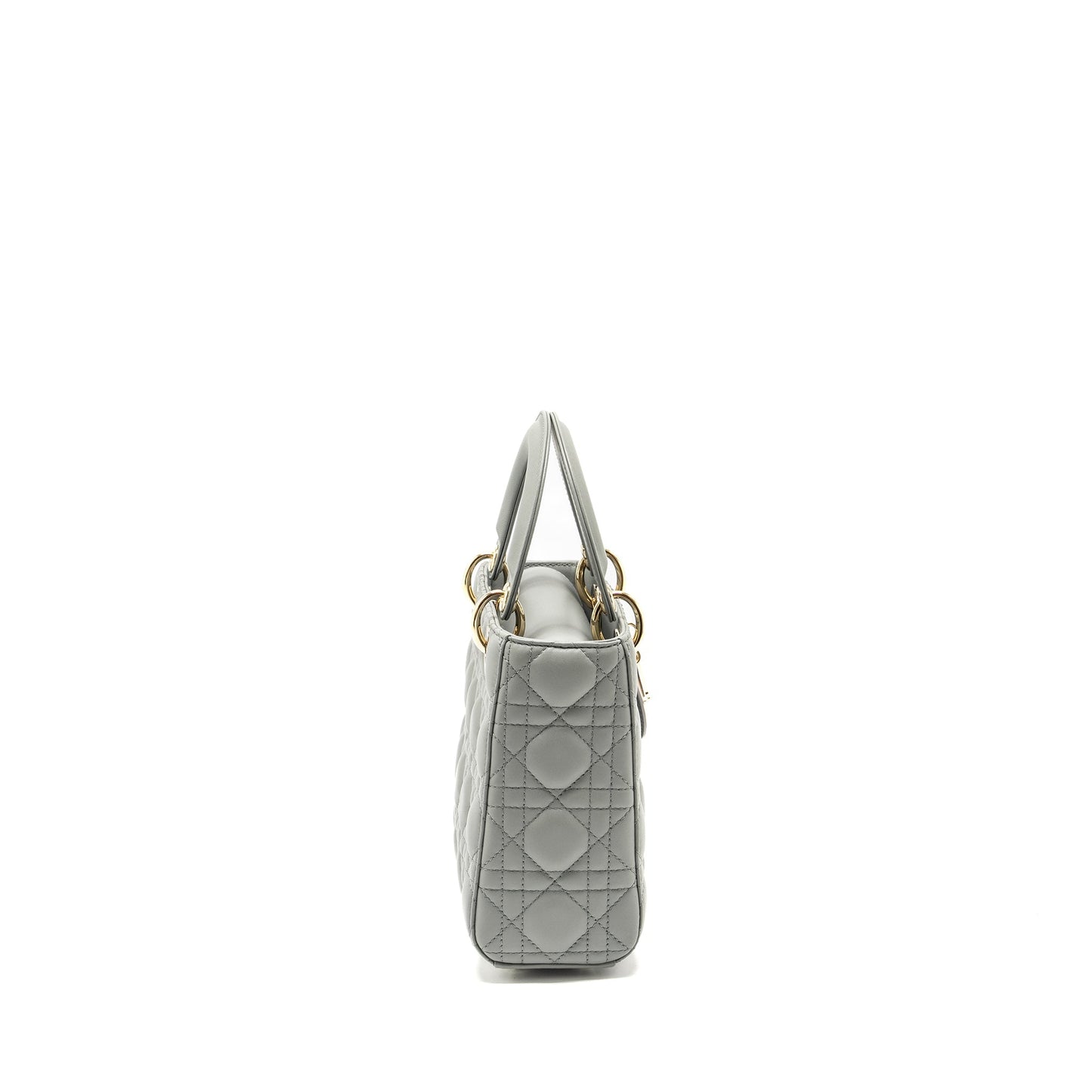 Luxury Dior My ABC Luxury Dior Small Lady Luxury Dior Lambskin Stone Grey LGHW