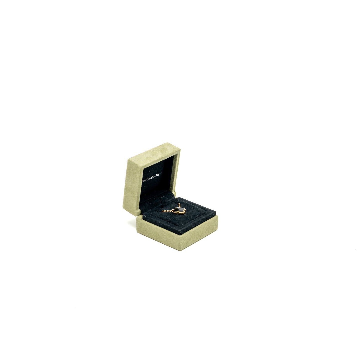Van Cleef and Arpels Pure Alhambra Pendant Onyx Yellow Gold