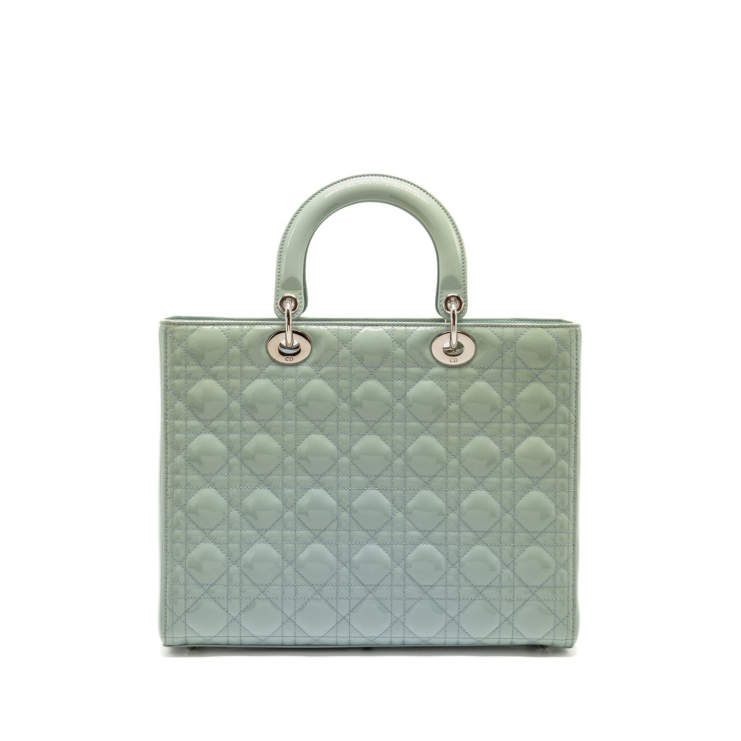 Luxury Dior Large Lady Luxury Dior Patent Light Blue SHW