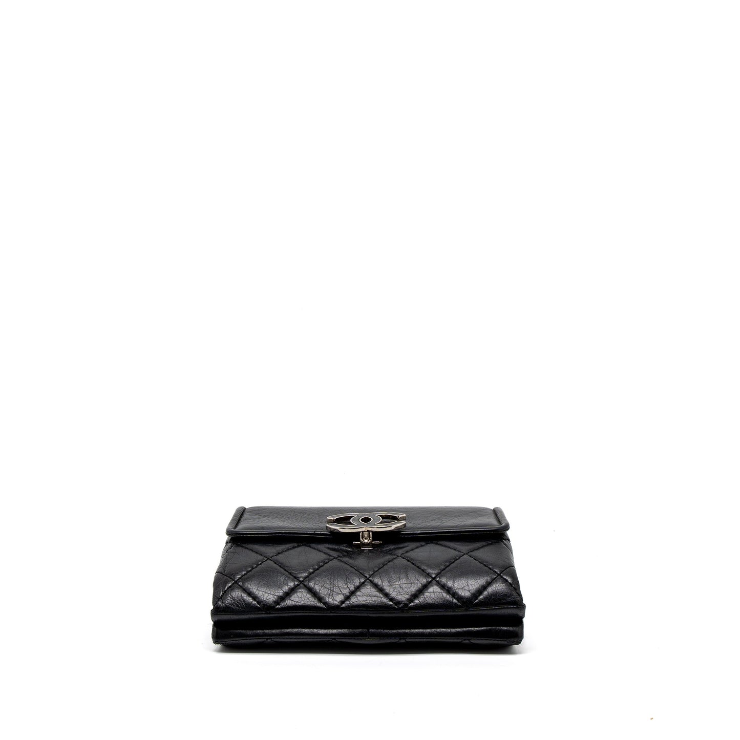 Chanel Giant CC Logo Bag Calfskin Navy SHW