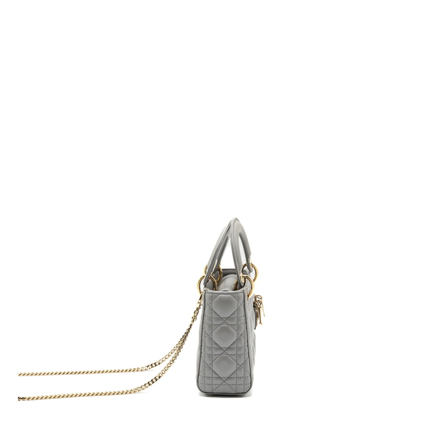 Luxury Dior mini lady Luxury Dior lambskin grey LGHW