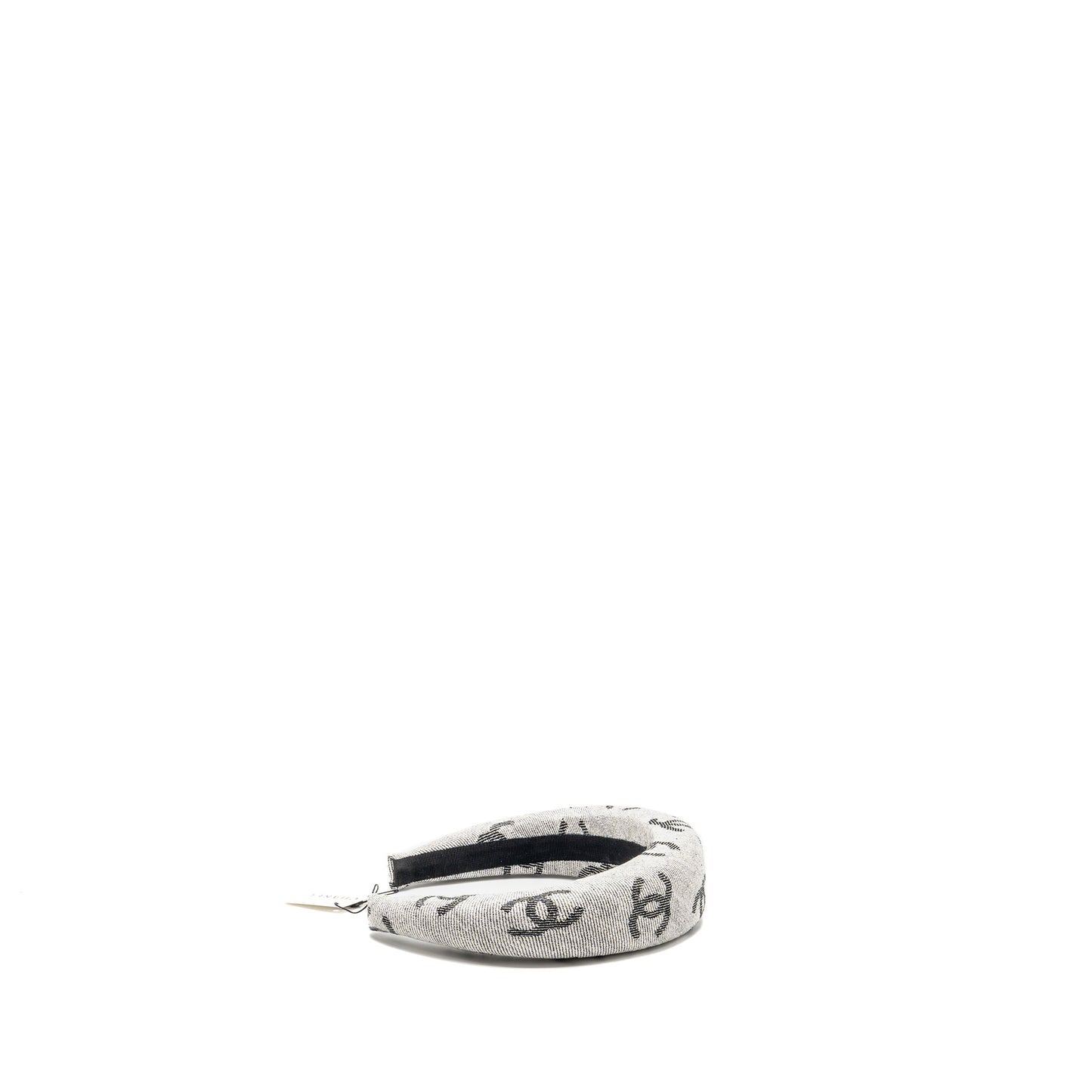 Chanel 22S CC Logo Headband Cotton White / Black