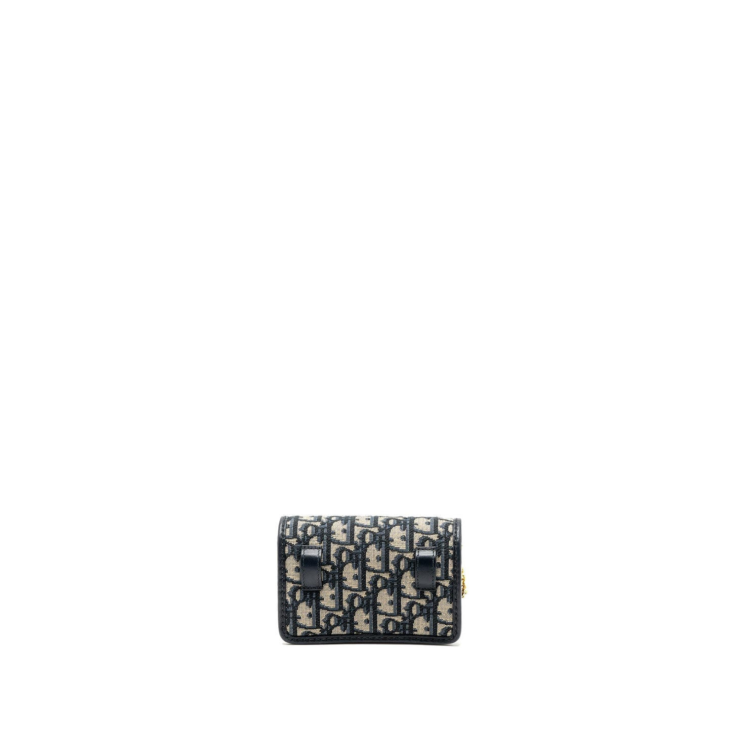 Luxury Dior 30 Montaigne Pouch with Chain Canvas Blue Oblique GHW