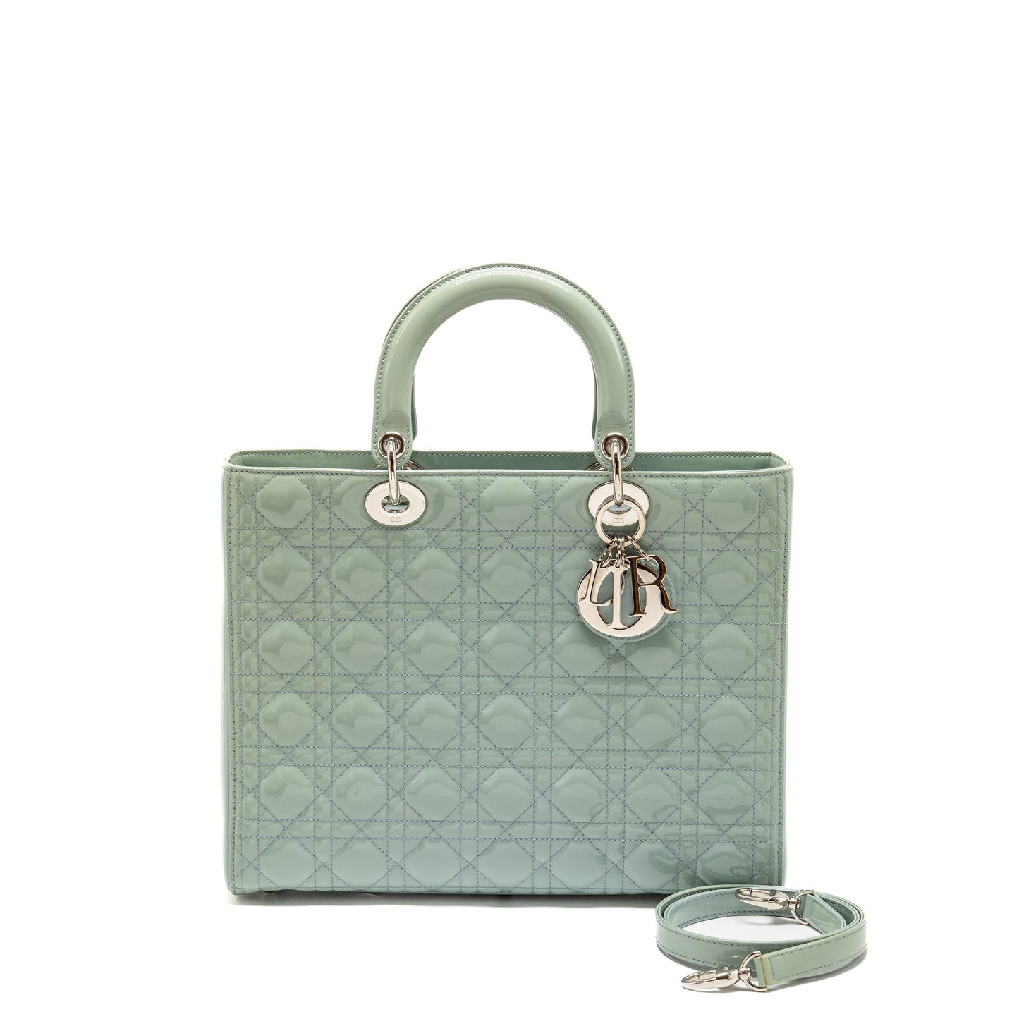 Luxury Dior Large Lady Luxury Dior Patent Light Blue SHW