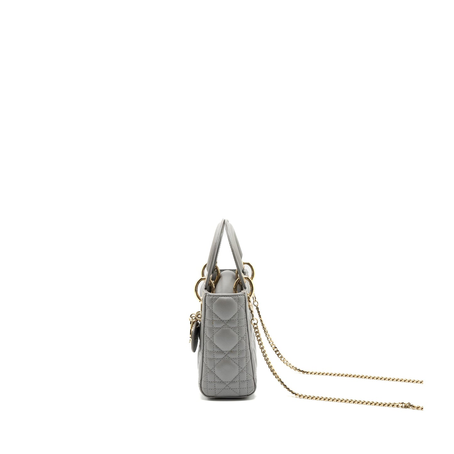 Luxury Dior mini lady Luxury Dior lambskin grey LGHW