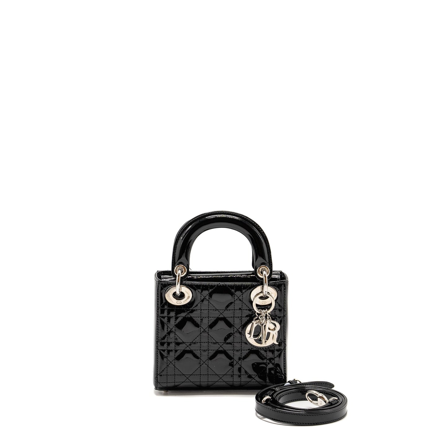 Luxury Dior Mini Lady Luxury Dior Patent Black SHW