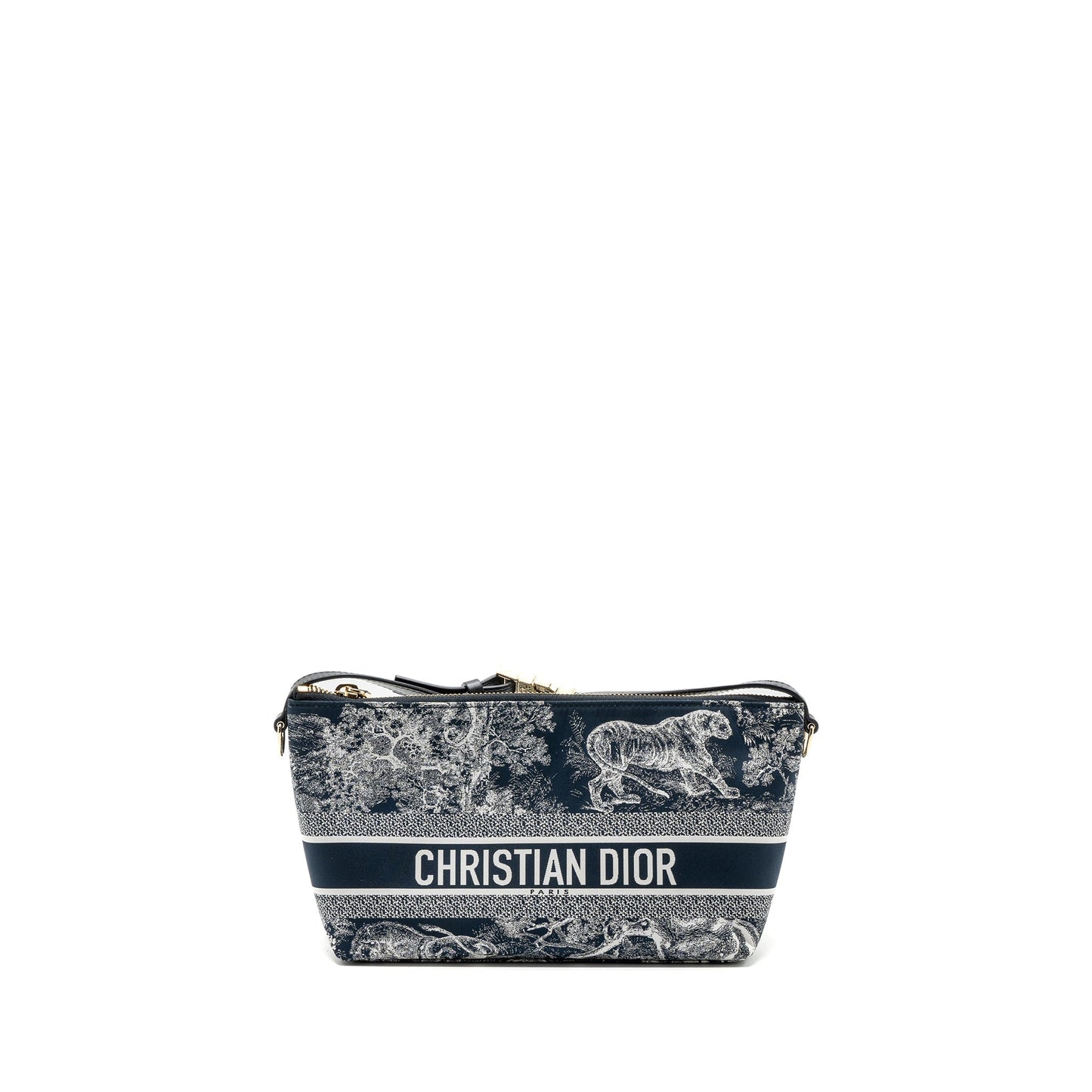 Luxury Dior medium Luxury Dior travel nomad pouch fabric navy GHW