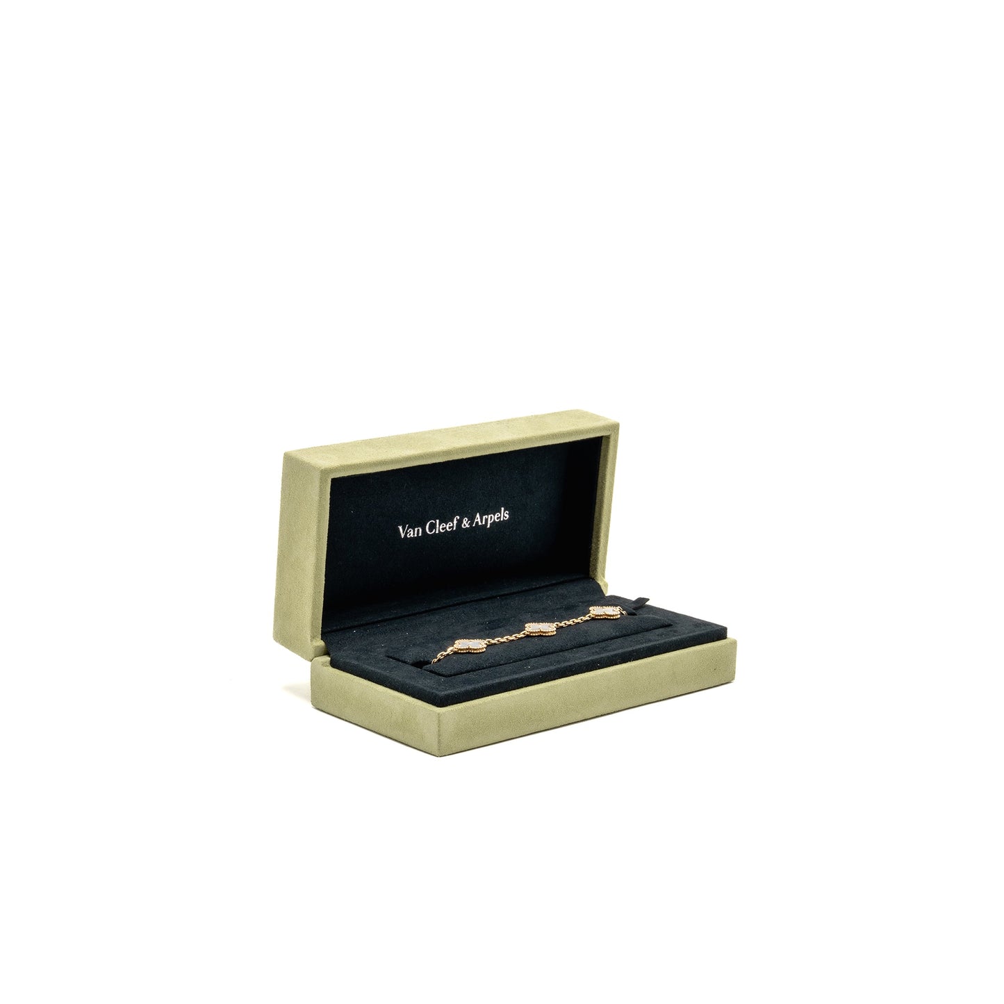 Van Cleef & Arpels Vintage Alhambra Bracelet, 5 Motifs, Yellow Gold/Mother-of-Pearl