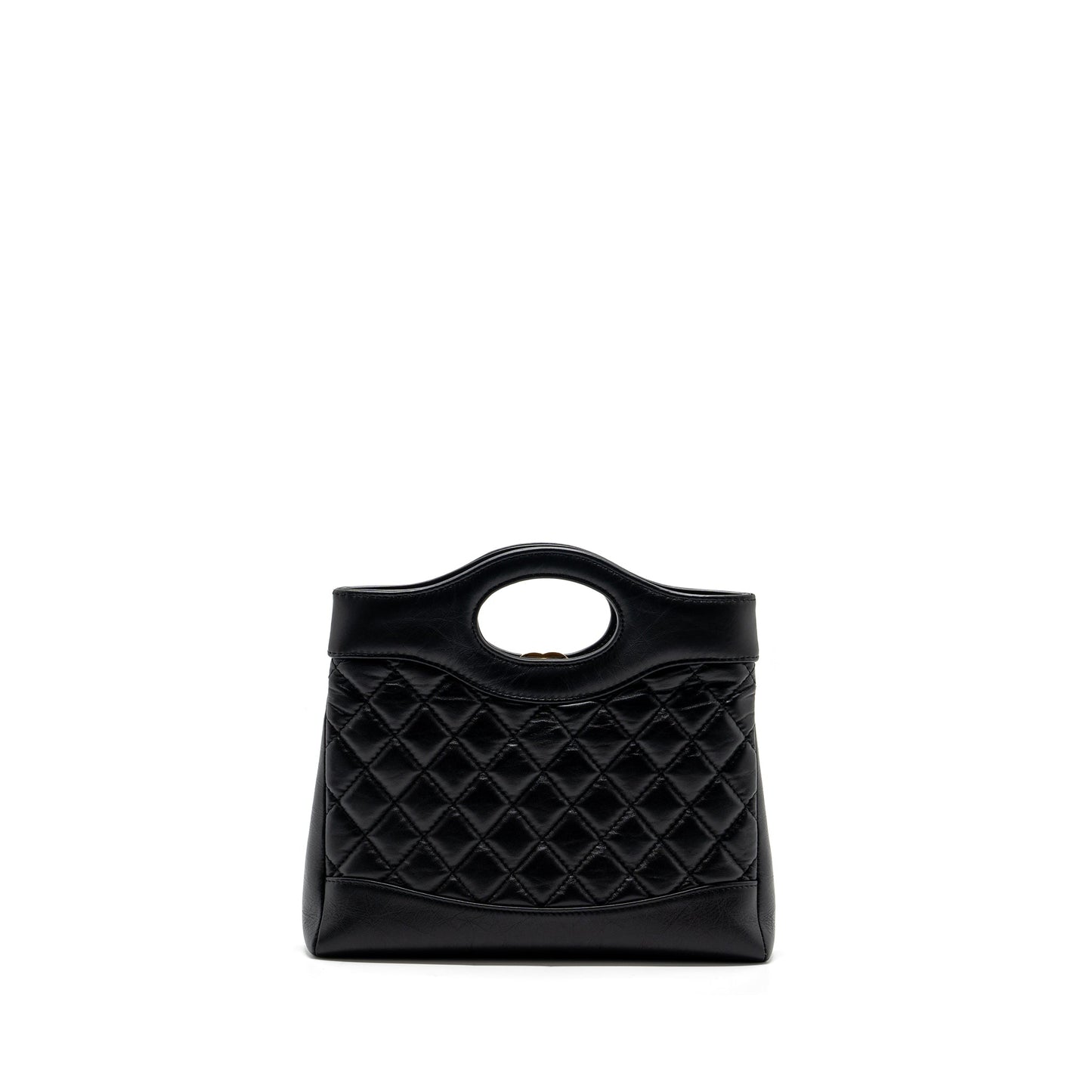 Chanel 23A Mini 31 Bag Calfskin Black LGHW (microchip)