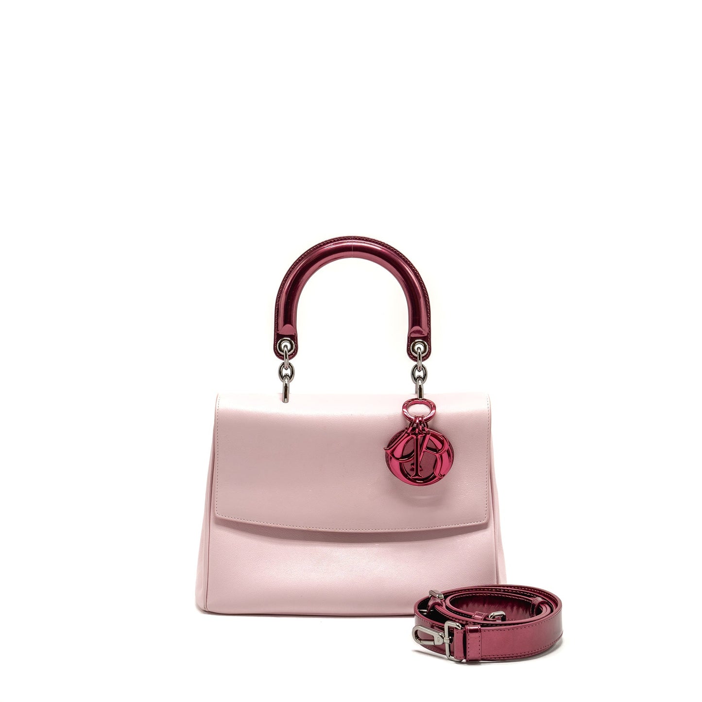 Luxury Dior Medium Be Luxury Dior Flap Bag Calfskin/Metallic Patent Pink SHW