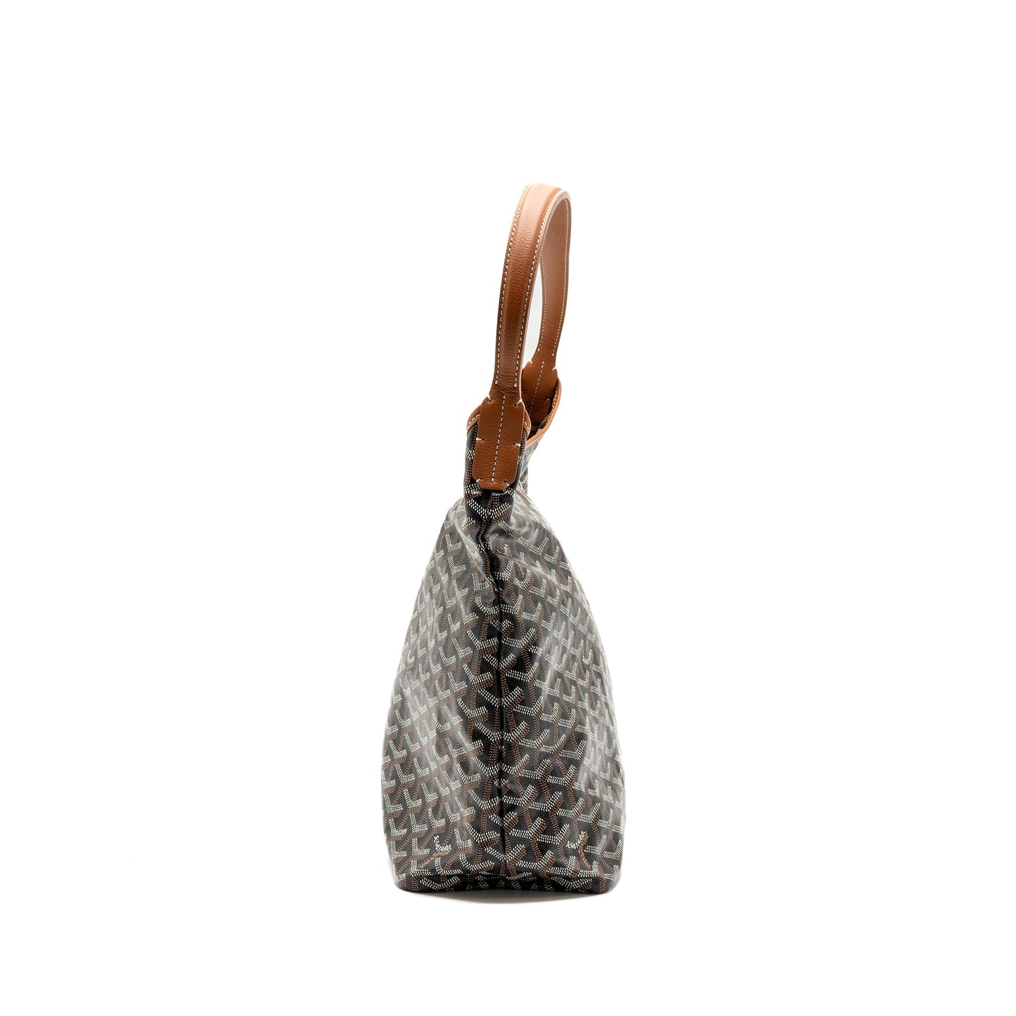 Goyard Boheme hobo bag canvas / calfskin brown with necessaries bag organizer SHW