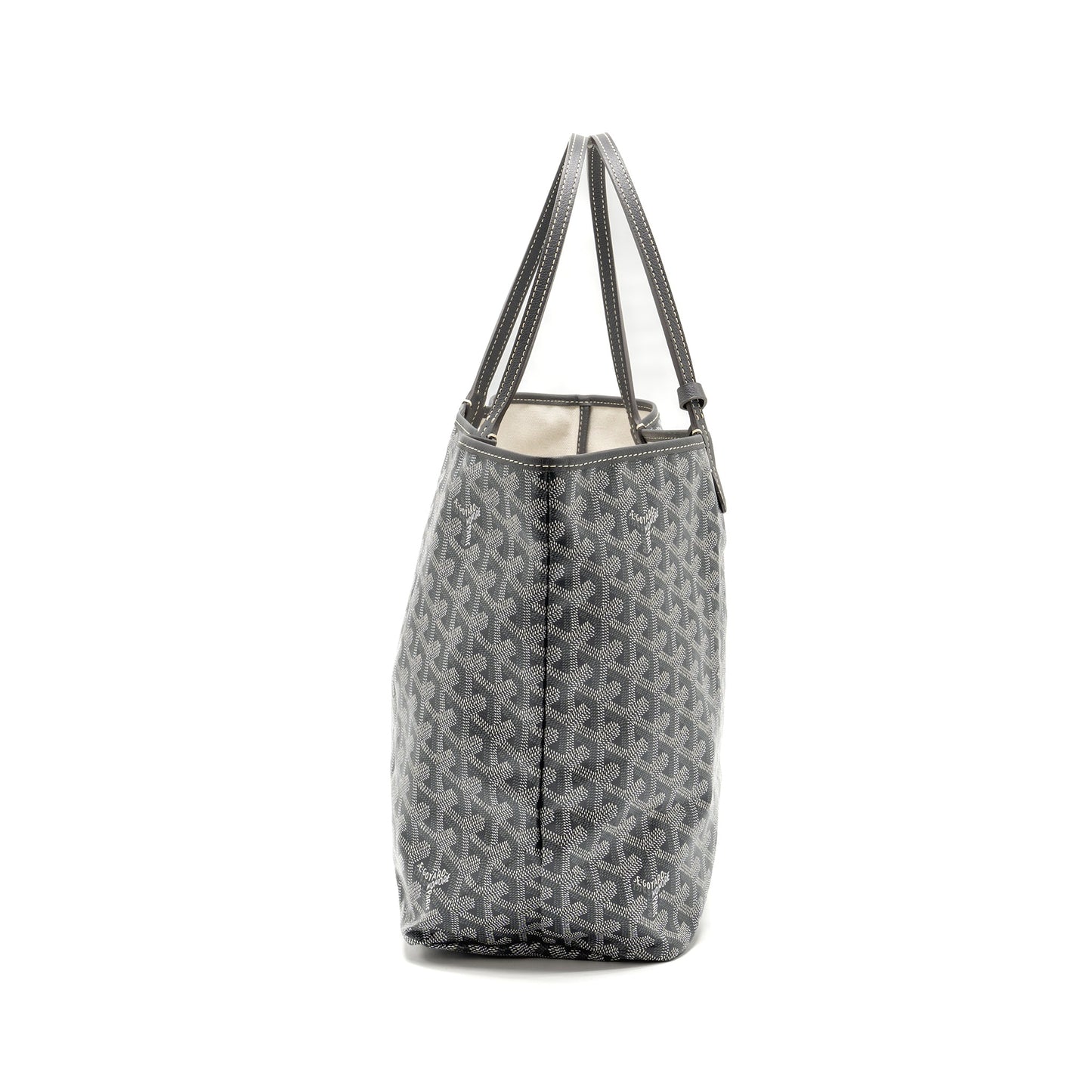 Goyard Saint Louis PM tote goyardine canvas / calfskin grey