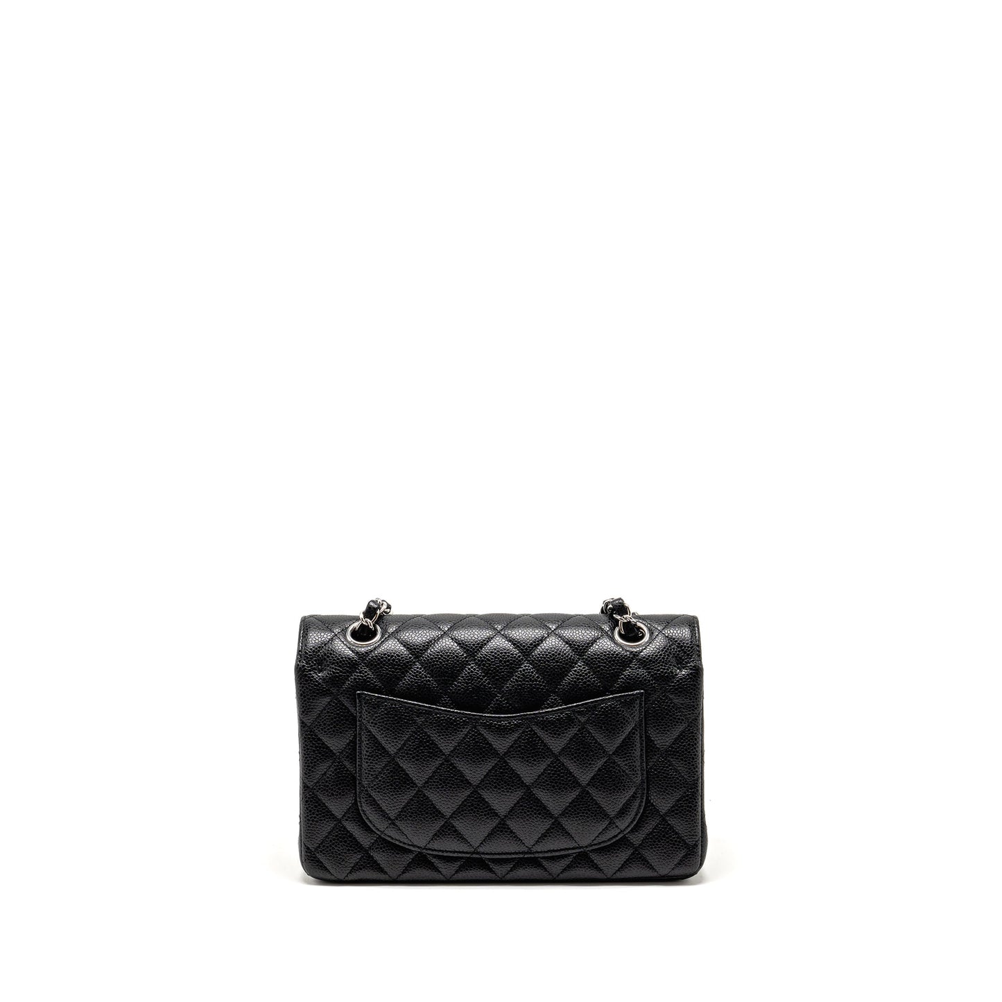 Chanel Small Classic Double Flap Bag Caviar Black SHW (Microchip)